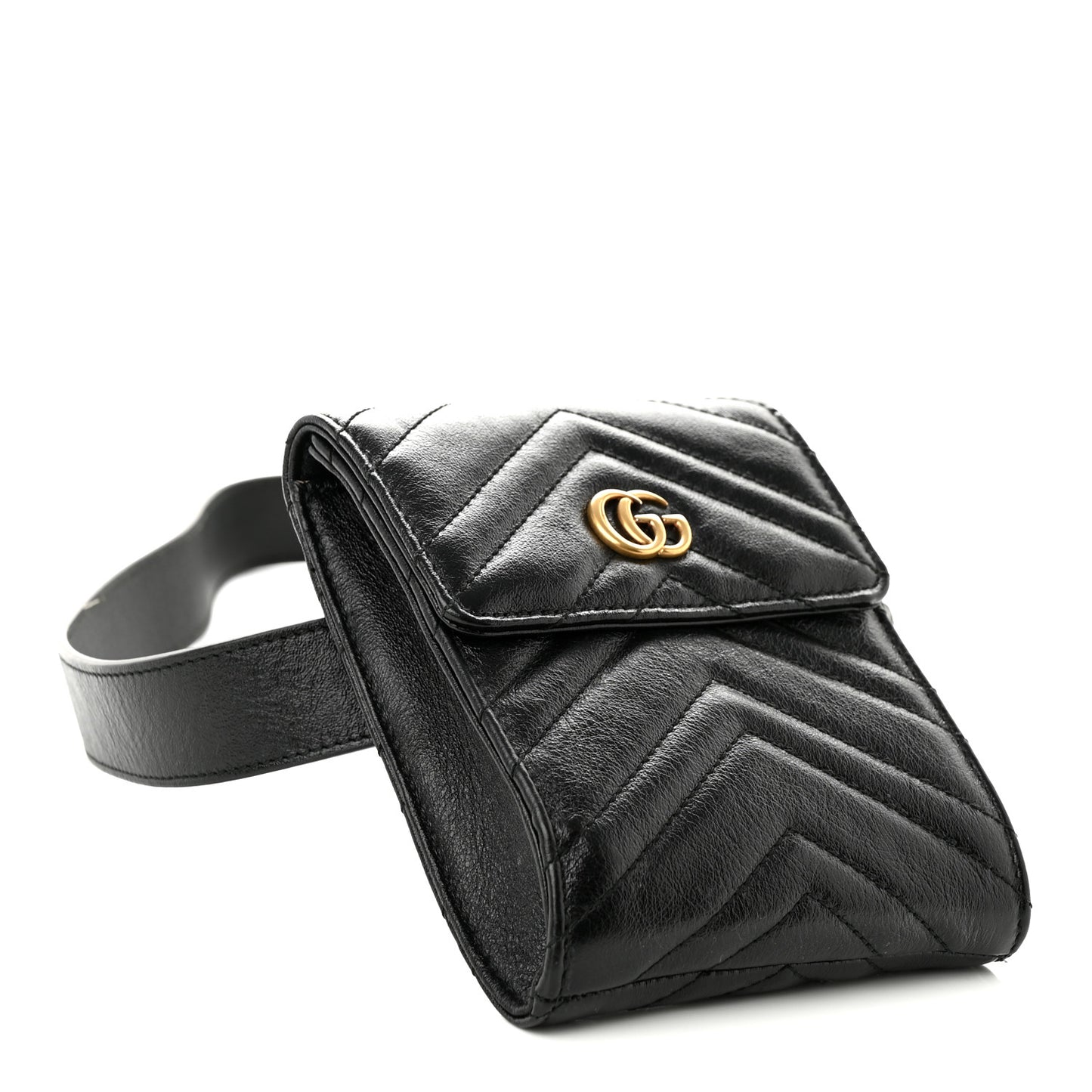 Calfskin Matelasse GG Marmont 2.0 Belt Bag 85 34 Black