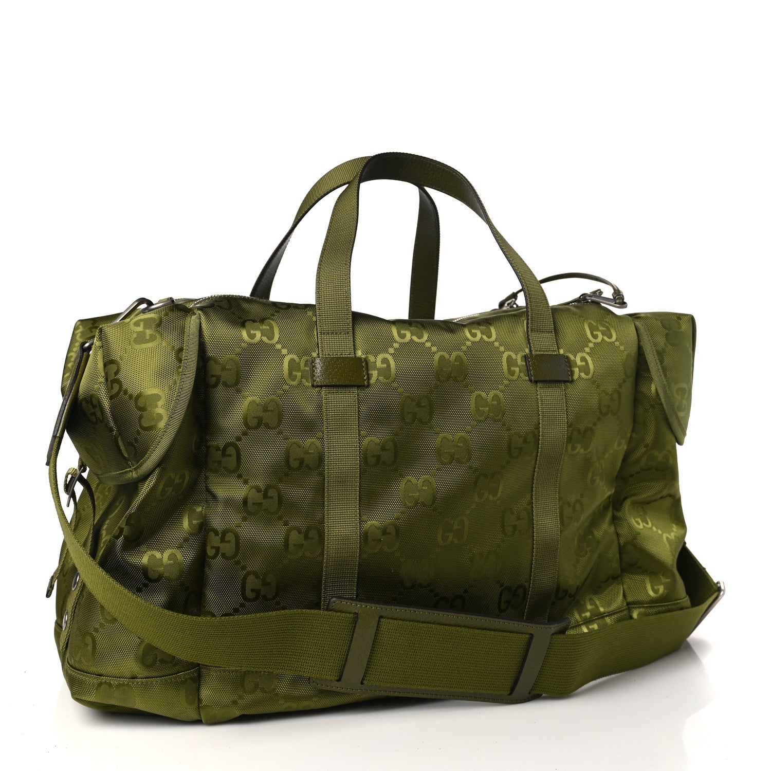 Gucci Econyl Nylon Monogram Off The Grid Duffle Bag Juniper Green 3 of 10