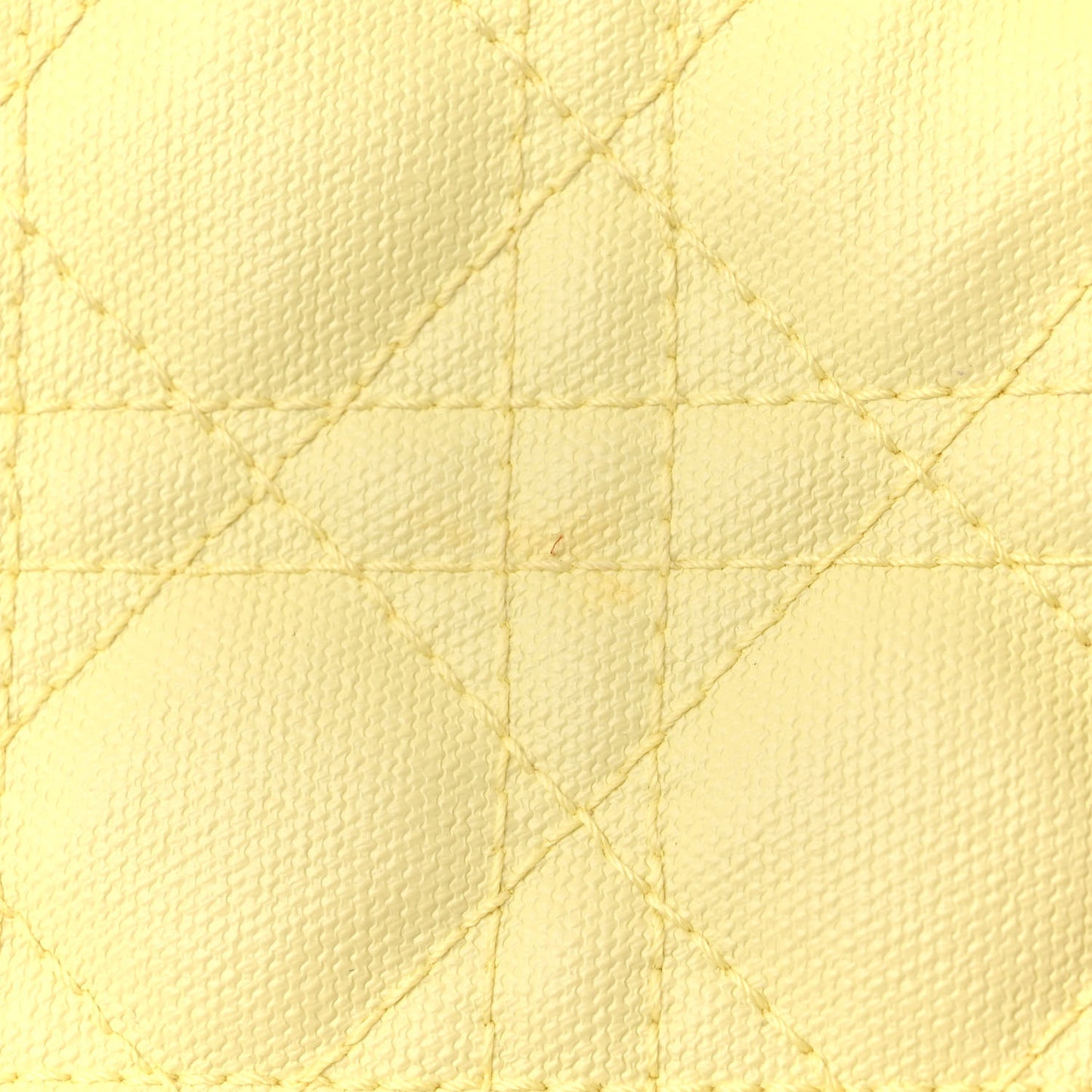 Coated Canvas Cannage Medium Panarea Tote Light Yellow