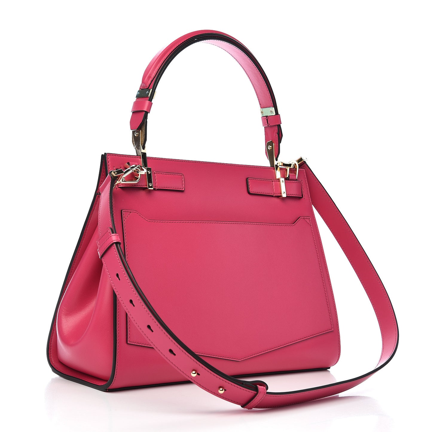 Calfskin Medium Bespoke Shoulder Bag Fuchsia