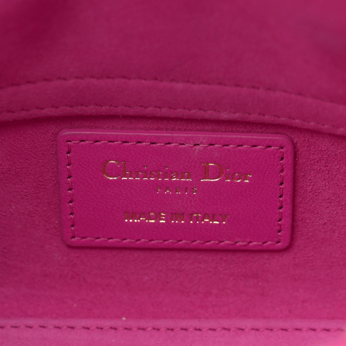 Lambskin Cannage Micro Lady D-Joy Rani Pink