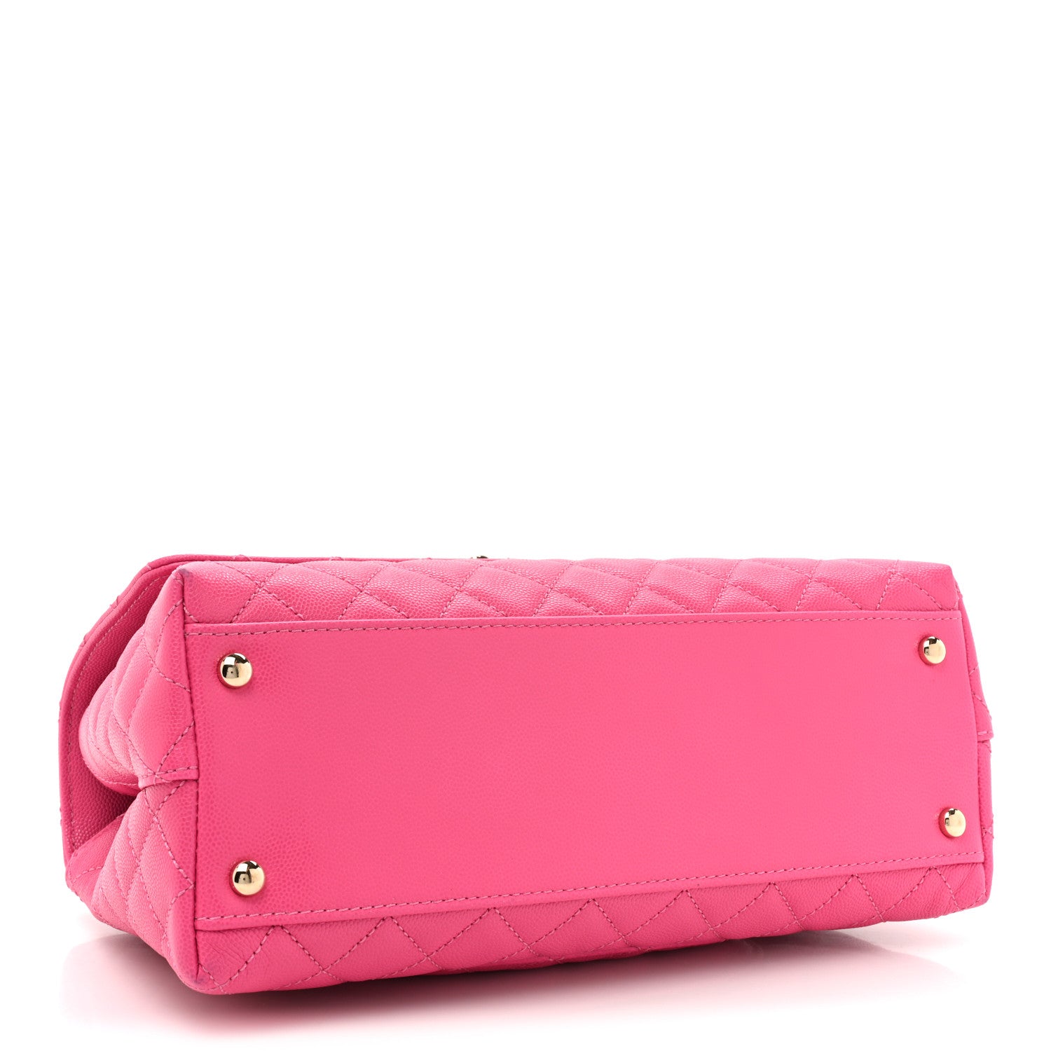 Chanel Caviar Quilted Small Coco Handle Flap Dark Pink 4 of 15