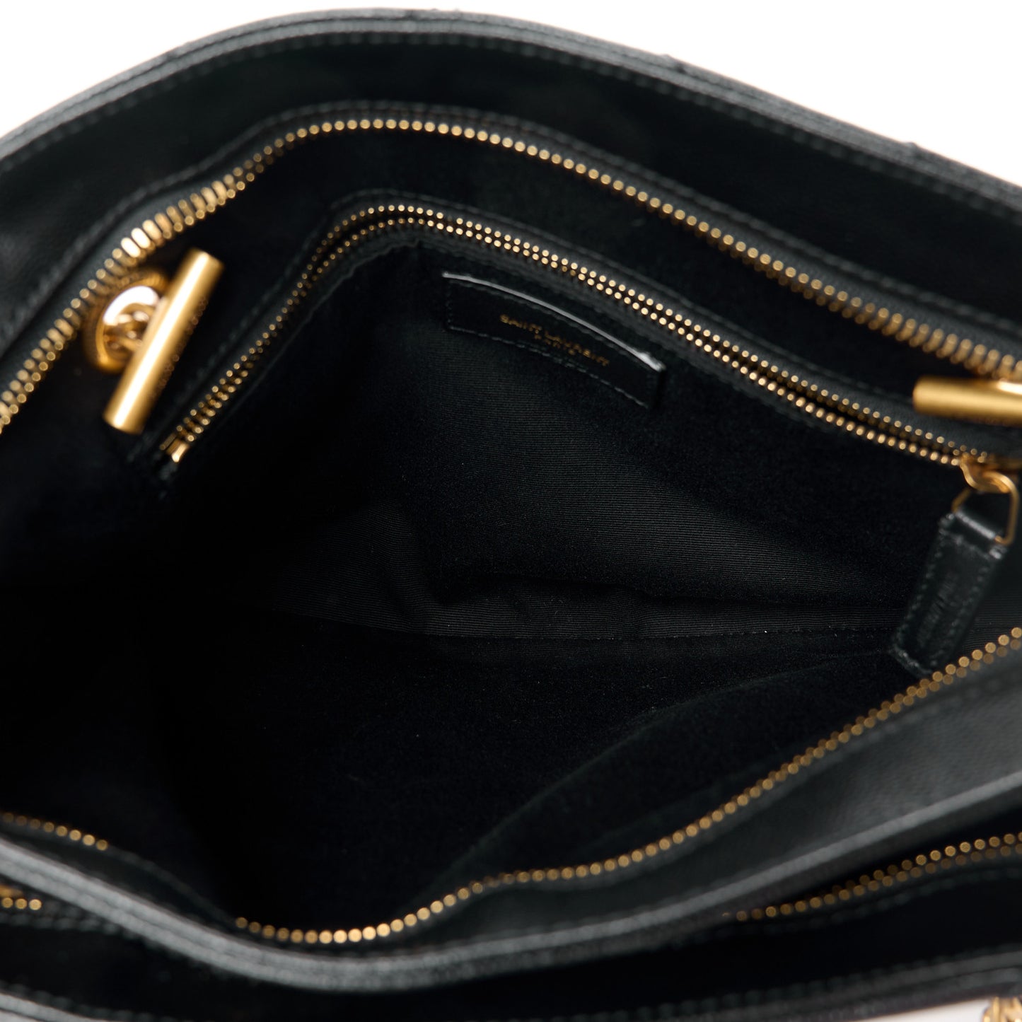 Grain De Poudre Matelasse Chevron Small Tribeca Shopping Bag Black