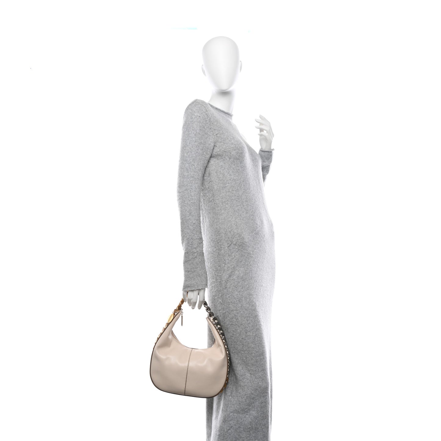 Eco Alter Nappa Frayme Small Zipit Shoulder Bag Pure White