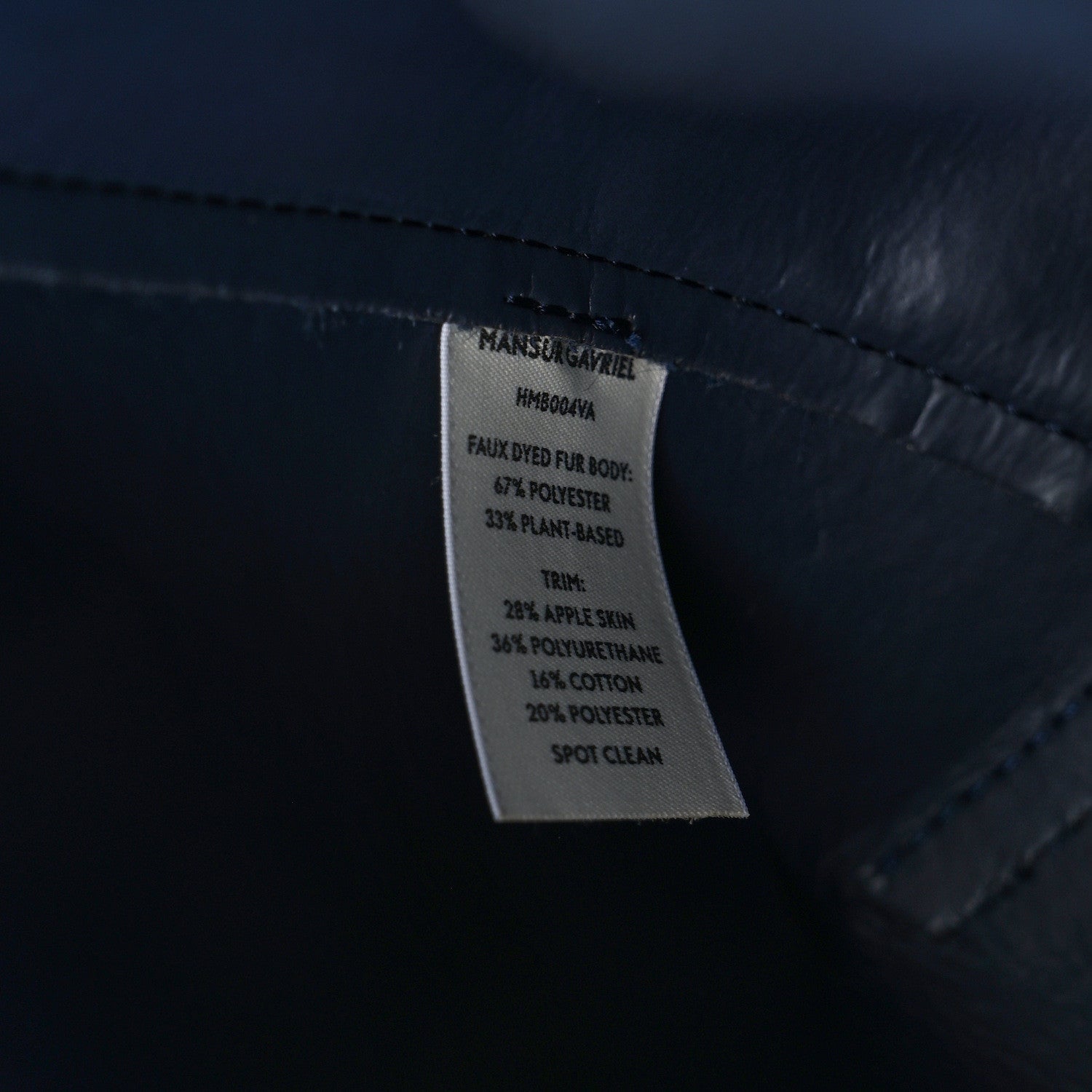 Mansur Gavriel Faux Fur Mini Bucket Bag Blueberry 7 of 12