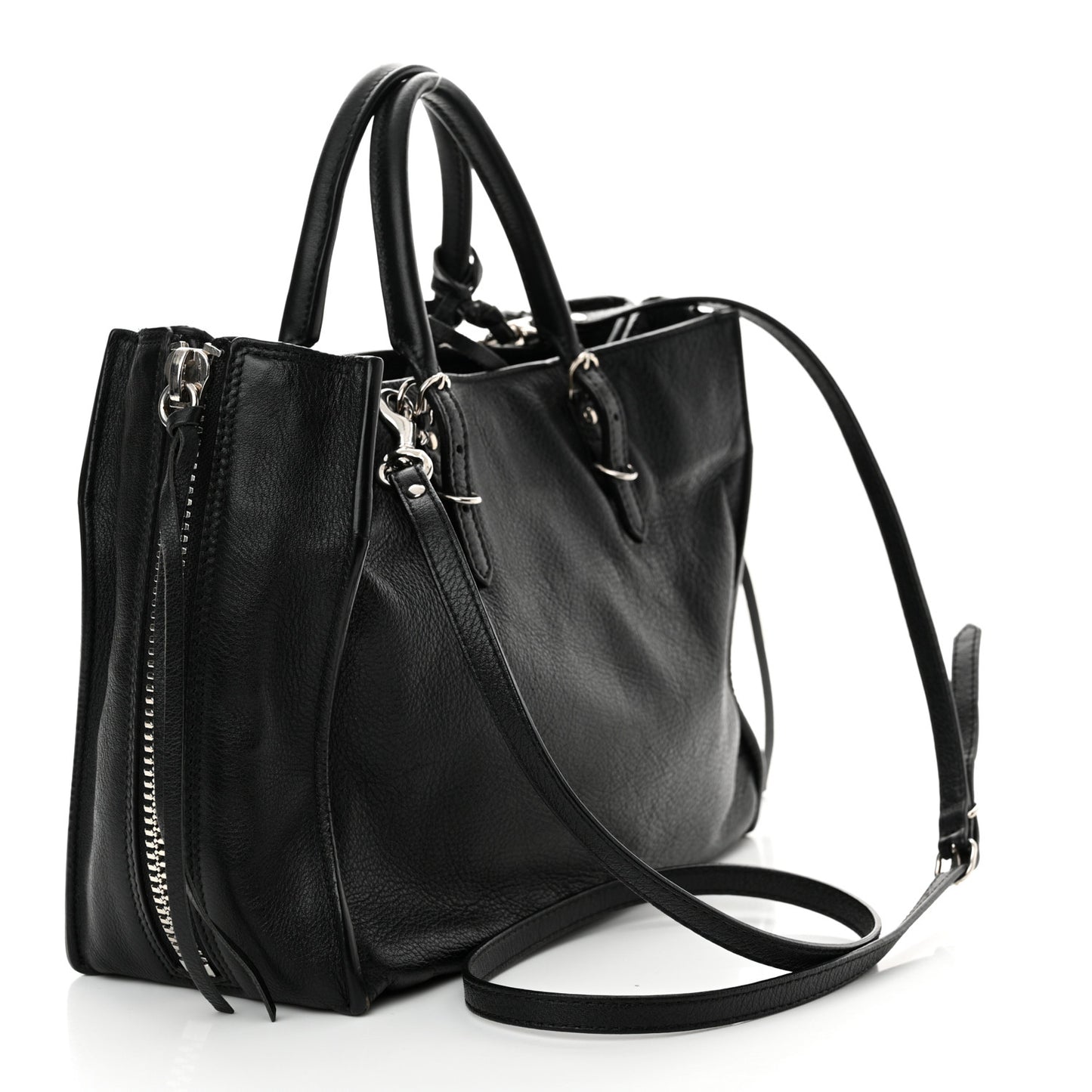 Calfskin Papier Mini A4 Tote Black