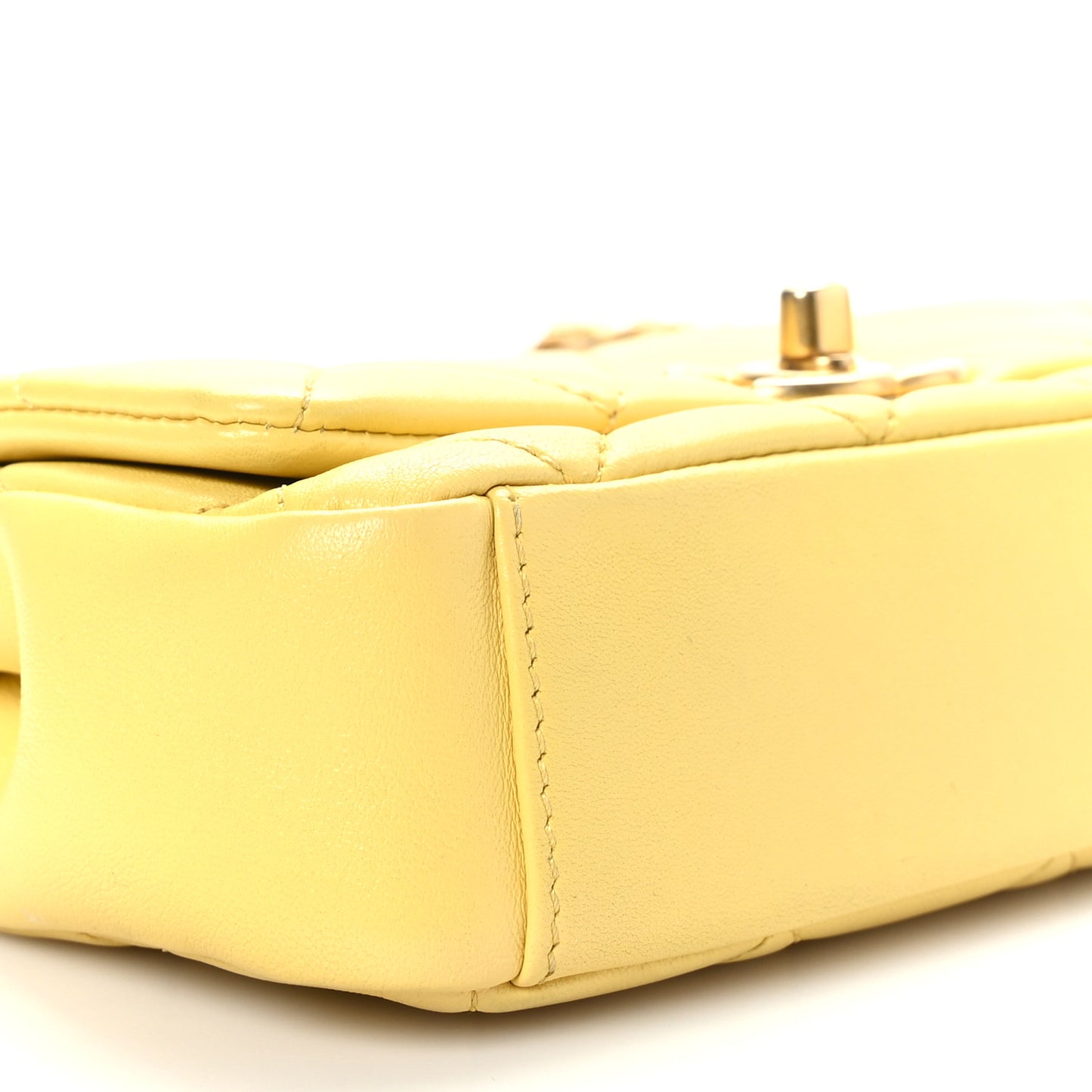 Shiny Lambskin Small Chain Is More Flap Yellow