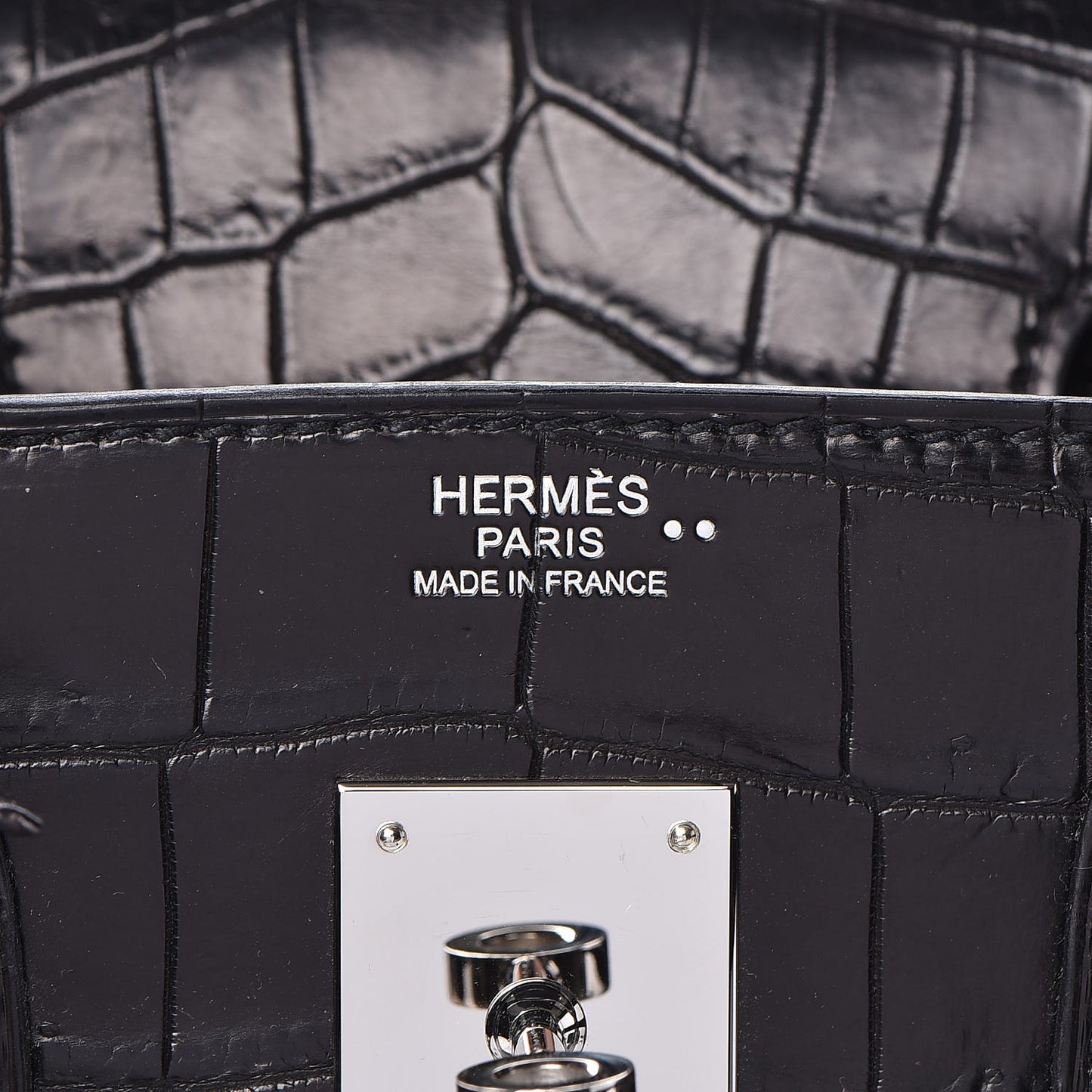 Matte Niloticus Crocodile Birkin 30 Black