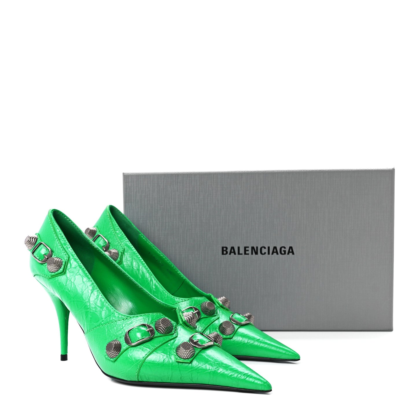 Agneau Arena Cagole 90mm Pumps 40 Vivid Green