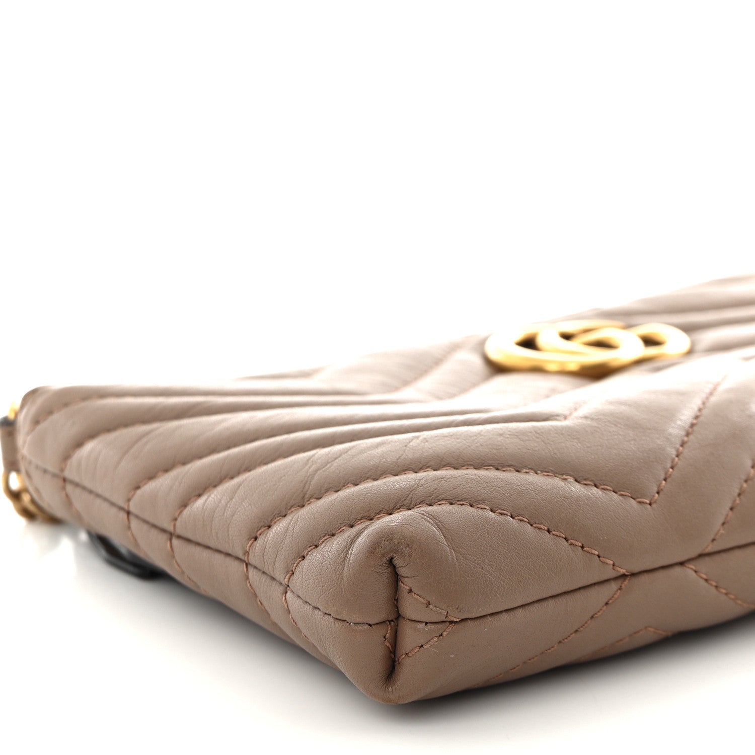 Gucci Calfskin Matelasse Mini GG Marmont Chain Bag Porcelain Rose 12 of 15