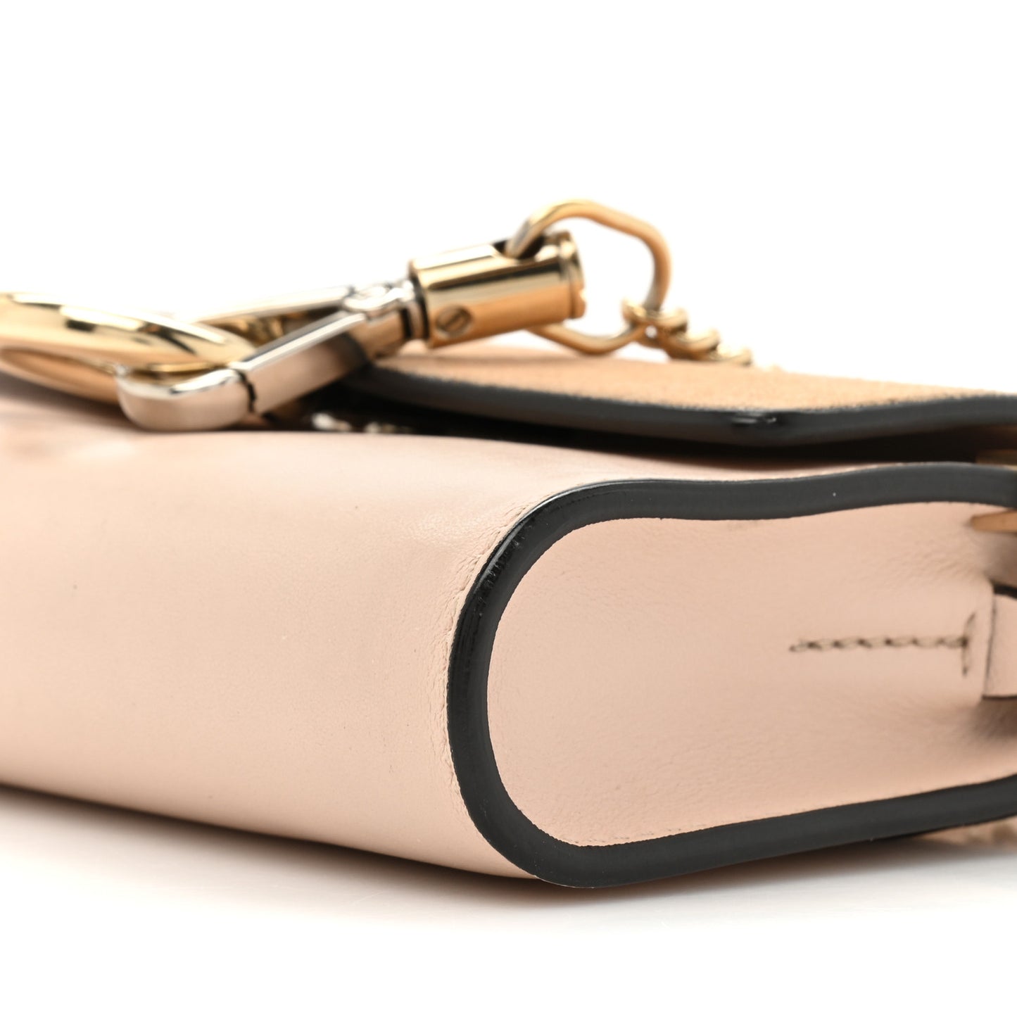 Suede Calfskin Small Faye Shoulder Bag Blushy Pink