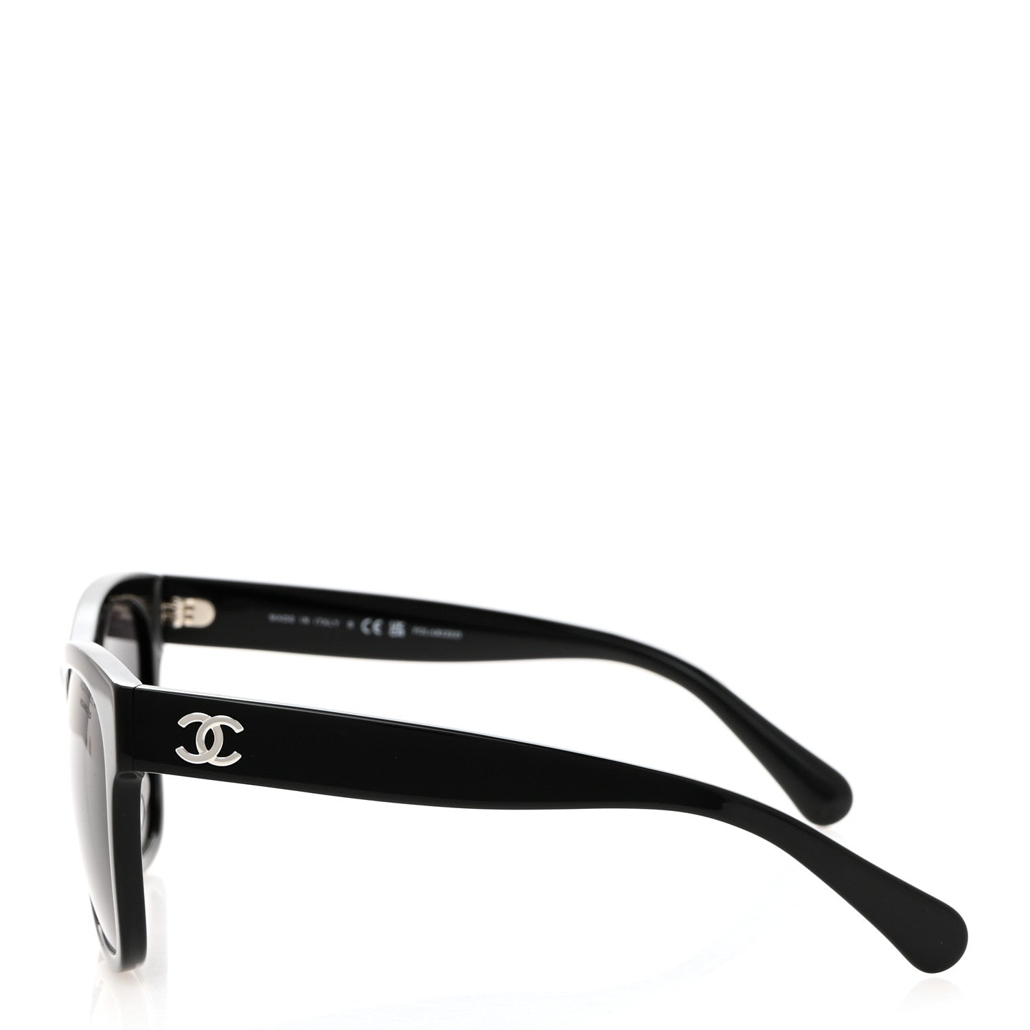 Chanel Acetate Polarized Square CC Sunglasses 5380 Black 3 of 8
