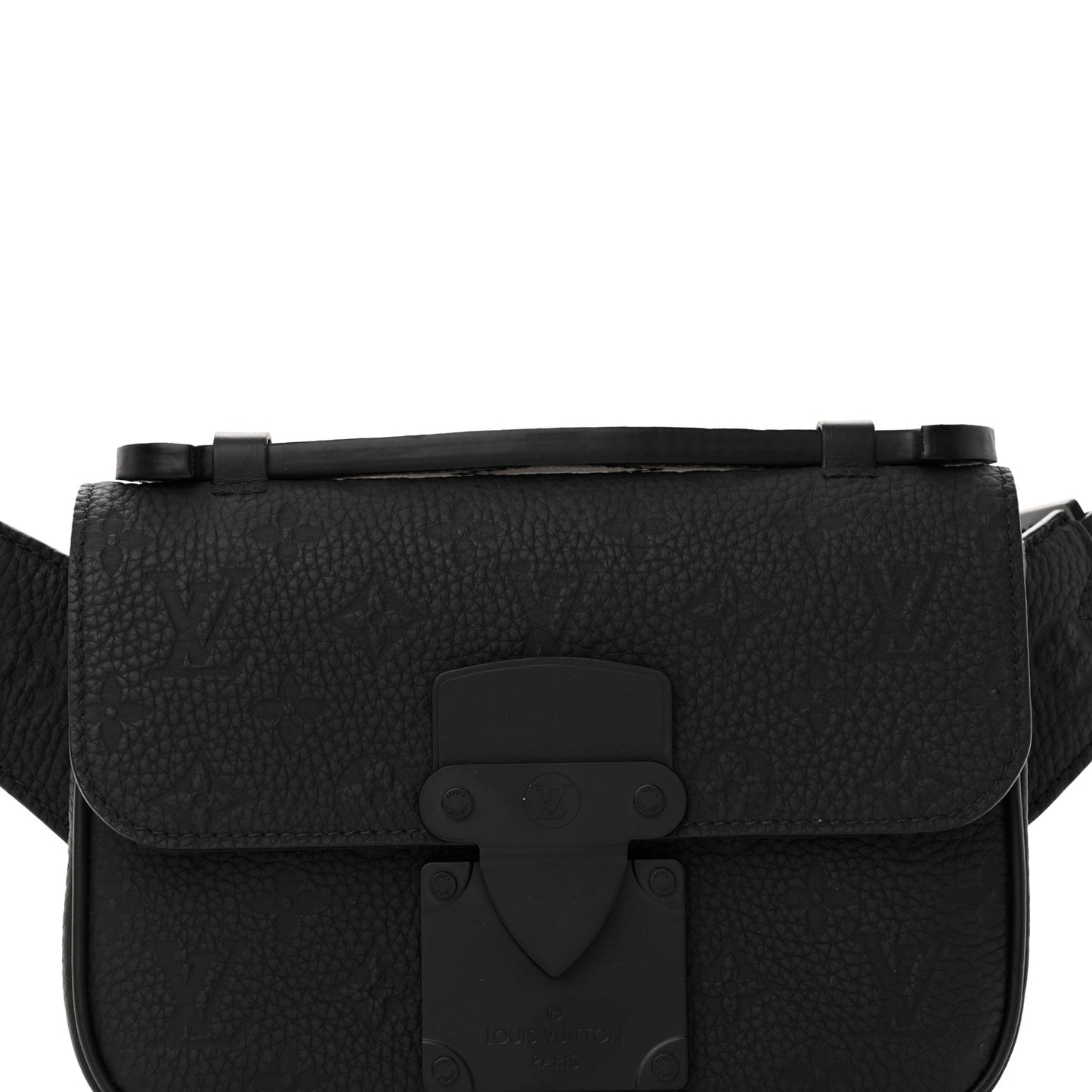 Taurillon Monogram S Lock Sling Bag Black