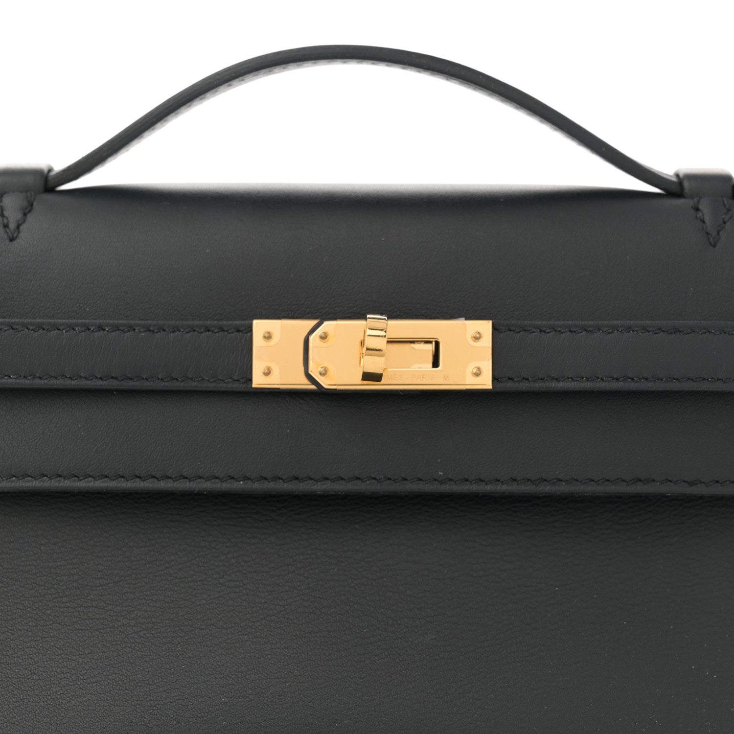 Hermes Swift Kelly Pochette Clutch Black 8 of 11