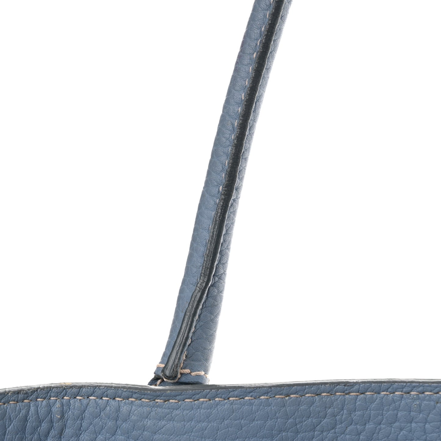 Grained Calfskin Globe Shoulder Bag Sky Blue