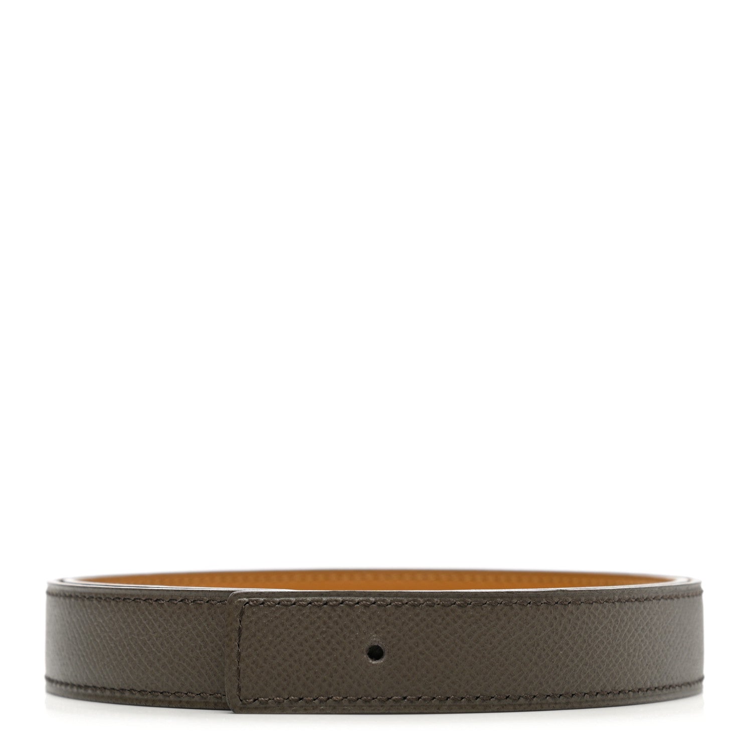 Hermes Swift Epsom 24mm Belt Strap 75 Ochre Etain 1 of 8