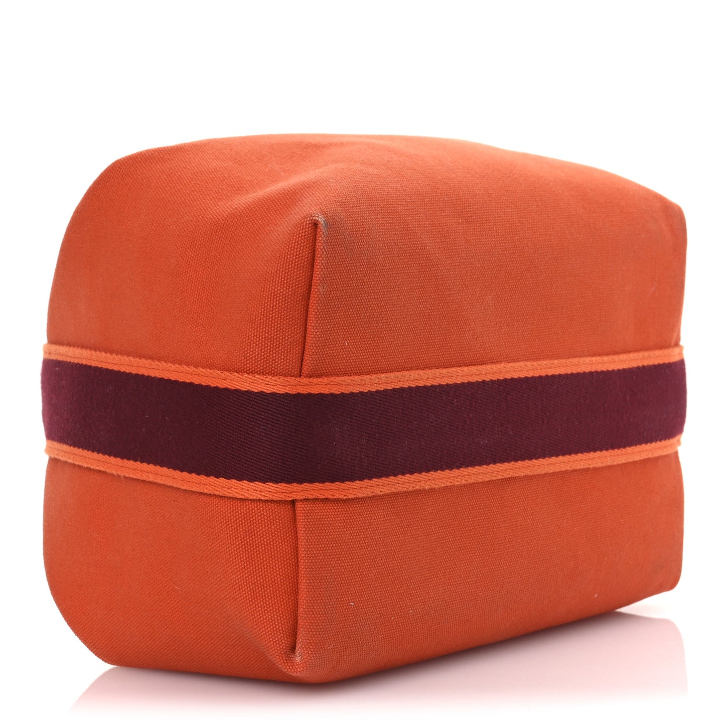 Canvas Large Bride-A-Brac Pouch Orange Feu Burgundy