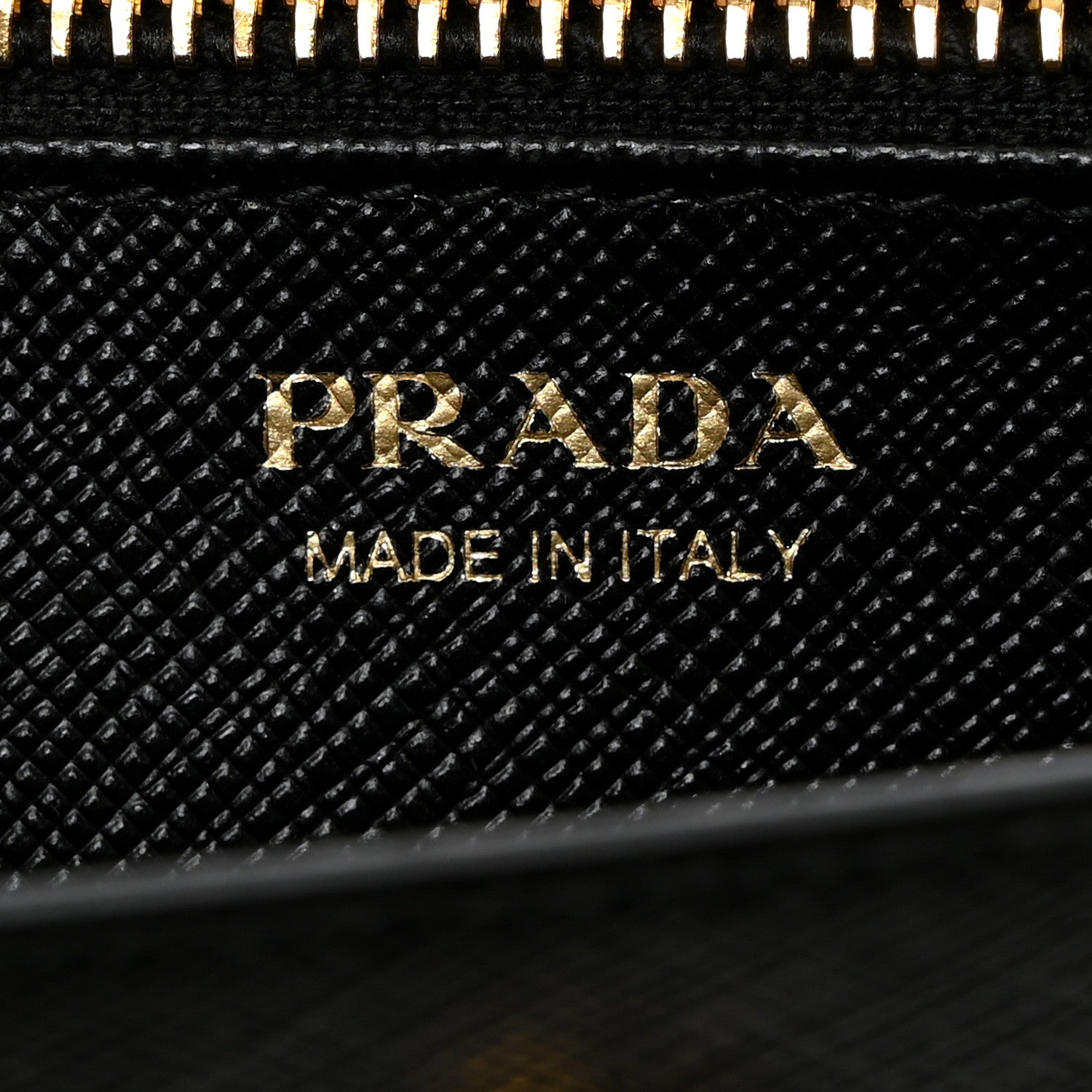 Prada Saffiano Fiocco Metal Phone Wristlet Crossbody Wallet Black 6 of 8