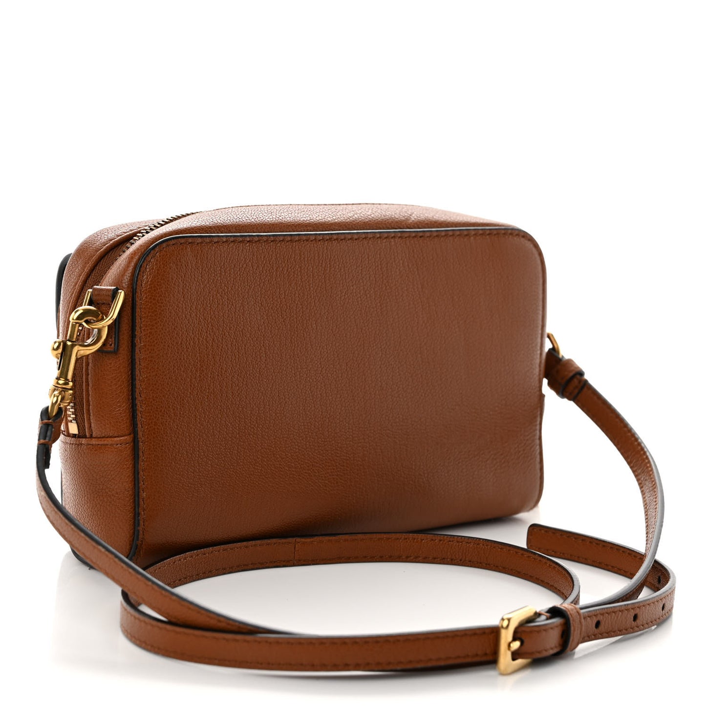Goatskin Double Saddle Pouch Tan