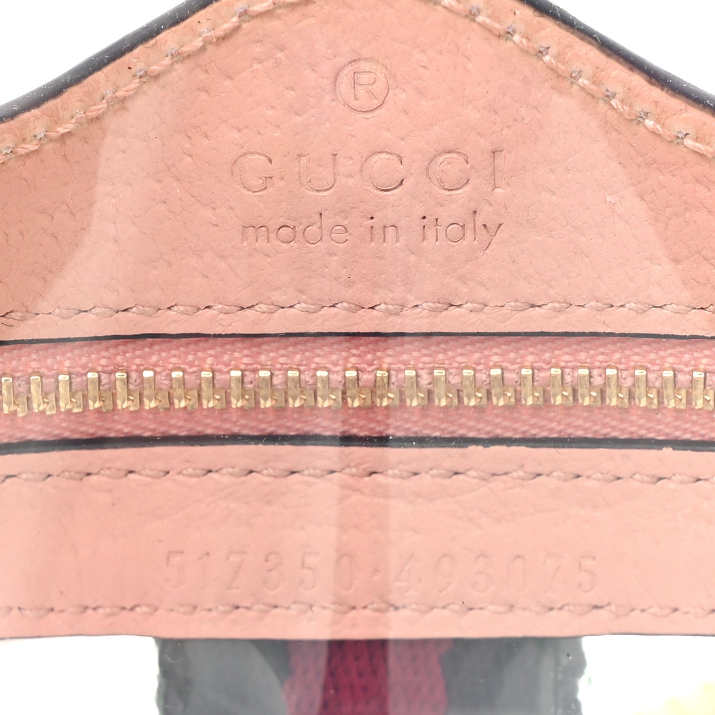 Vinyl Web Mini Ophidia Transparent Shoulder Bag Perfect Pink