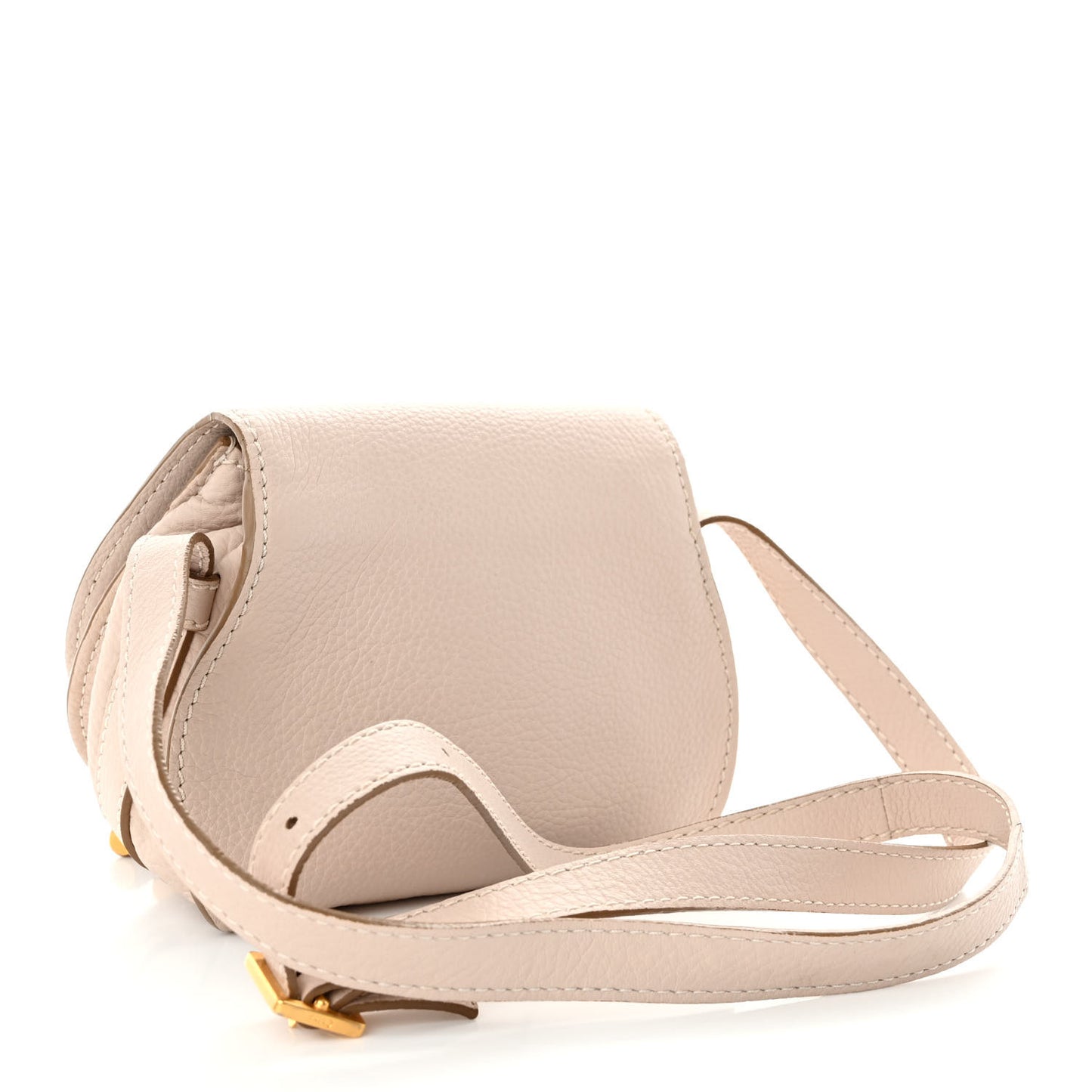 Calfskin Mini Marcie Round Crossbody Bag Blush Nude