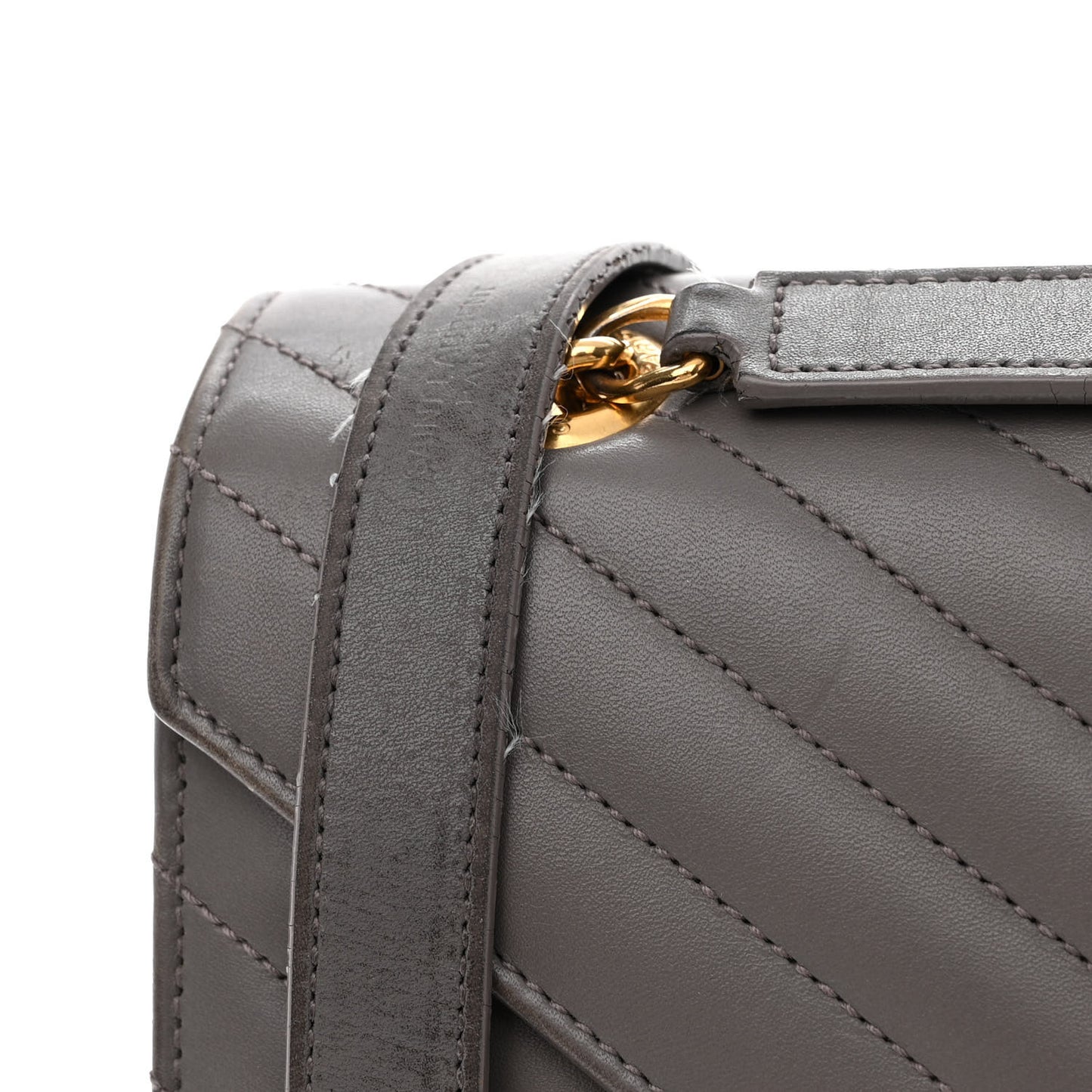 Smooth Calfskin Matelasse Large Monogram Satchel Fog