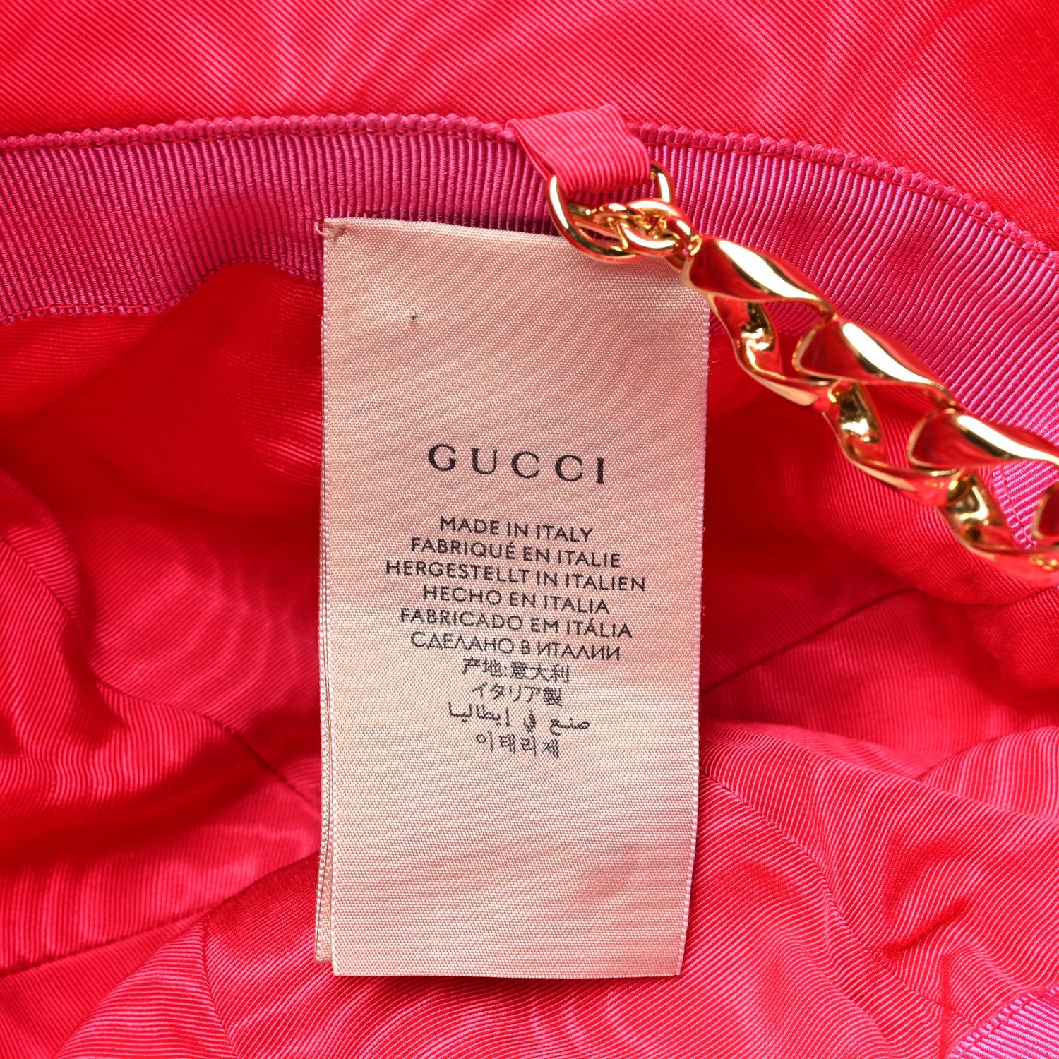 Gucci Nylon GG Elevation Clock Moiret Mirage Bucket Hat M Lampone 7 of 7