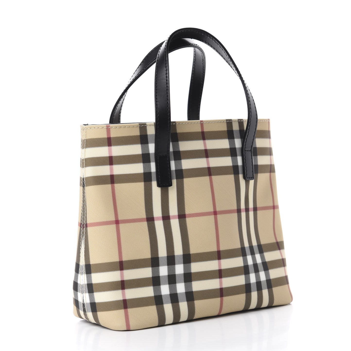 House Check Small Tote Black