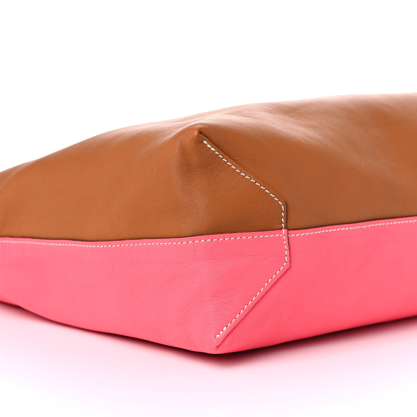 Veau Sikkim Swift Double Sens 30 Reversible Tote Gold Rose Azalee Rouge Casaque Brique
