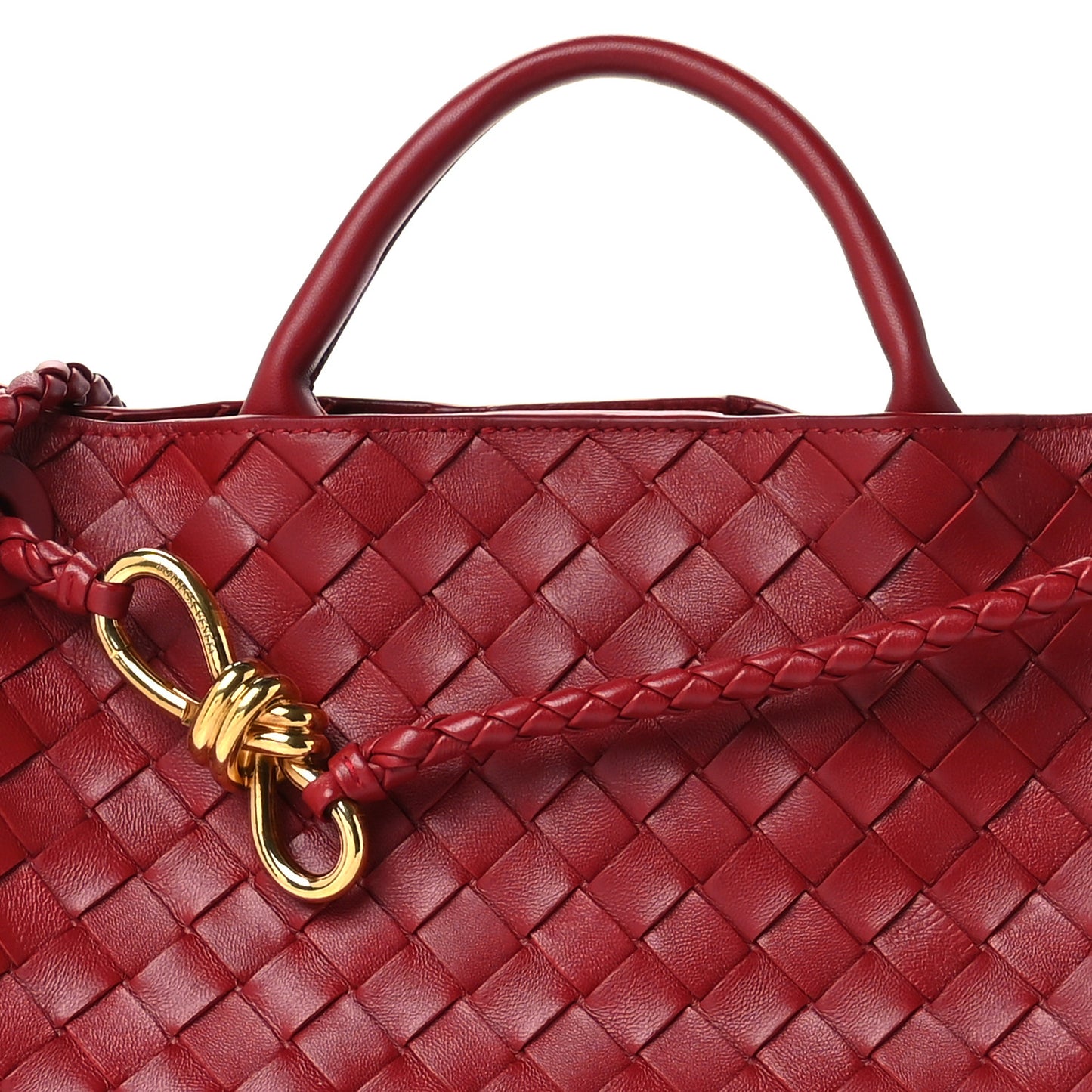 Nappa Intrecciato Small East West Andiamo Shoulder Bag Rosewood