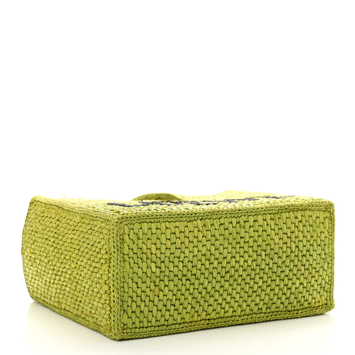 Raffia Small Paula Ibiza Logo Tote Meadow Green