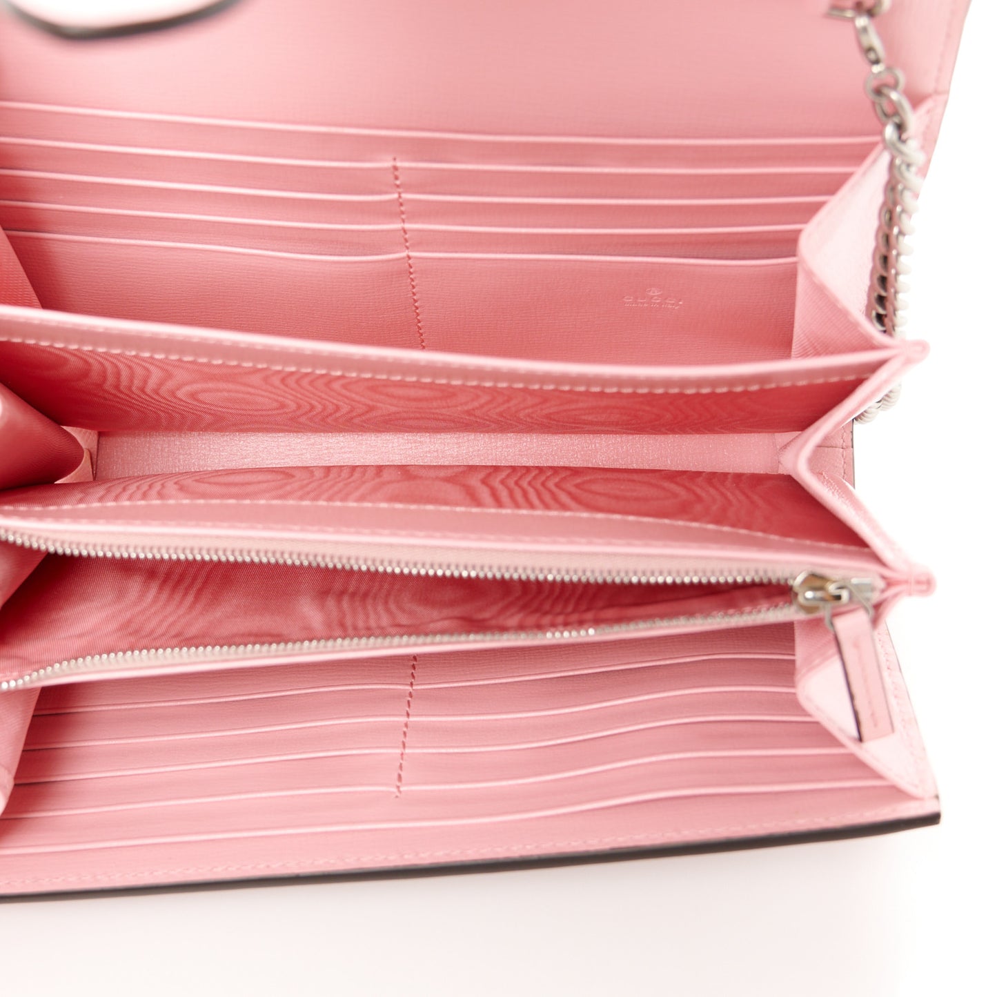 Azalea Calfskin Enamel Mini Dionysus Chain Wallet New Cherry Red Wild Rose Off White