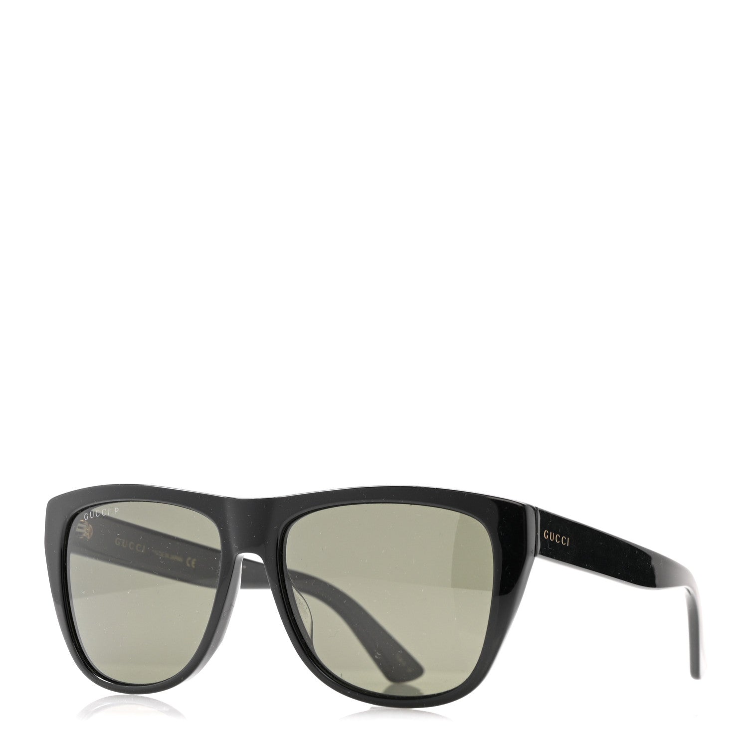 Authentic Gucci Black Round Cat-Eye Sunglasses Gucci Round GG Sunglasses GG0028S Black 1792353 – FASHIONPHILE main image 3