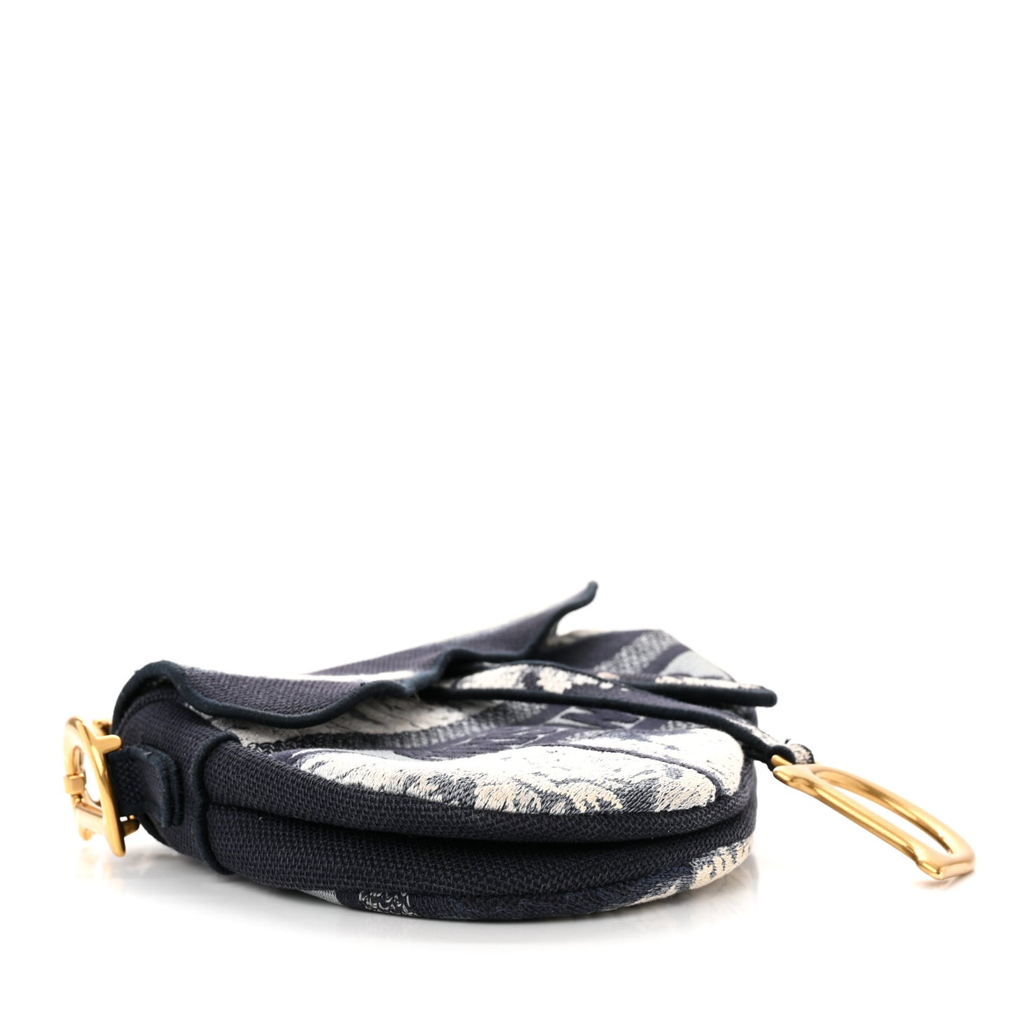 Canvas Embroidered Tie Dye Saddle Bag Blue Multicolor