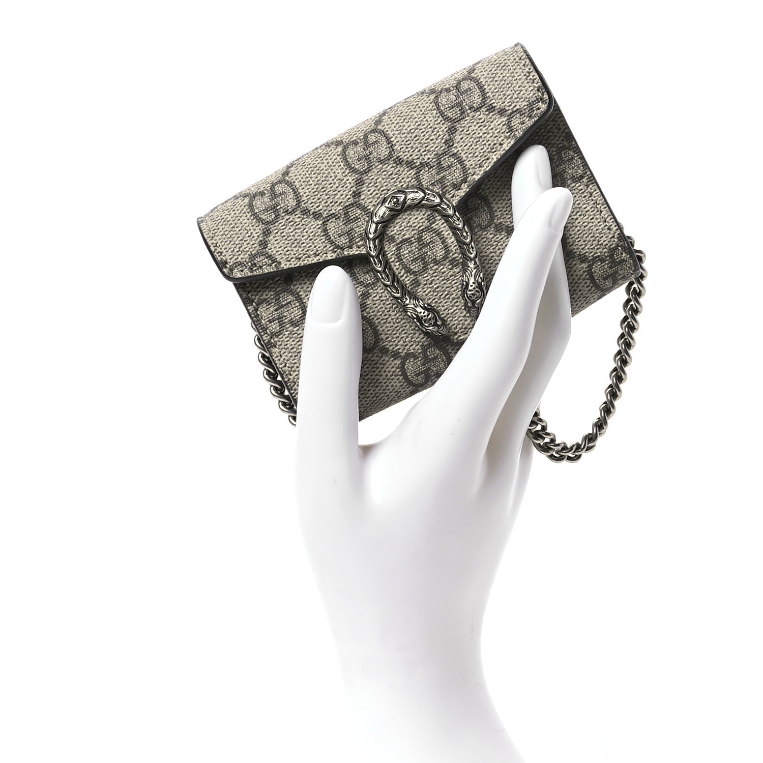 Gucci GG Supreme Monogram Dionysus Coin Purse Taupe 2 of 10