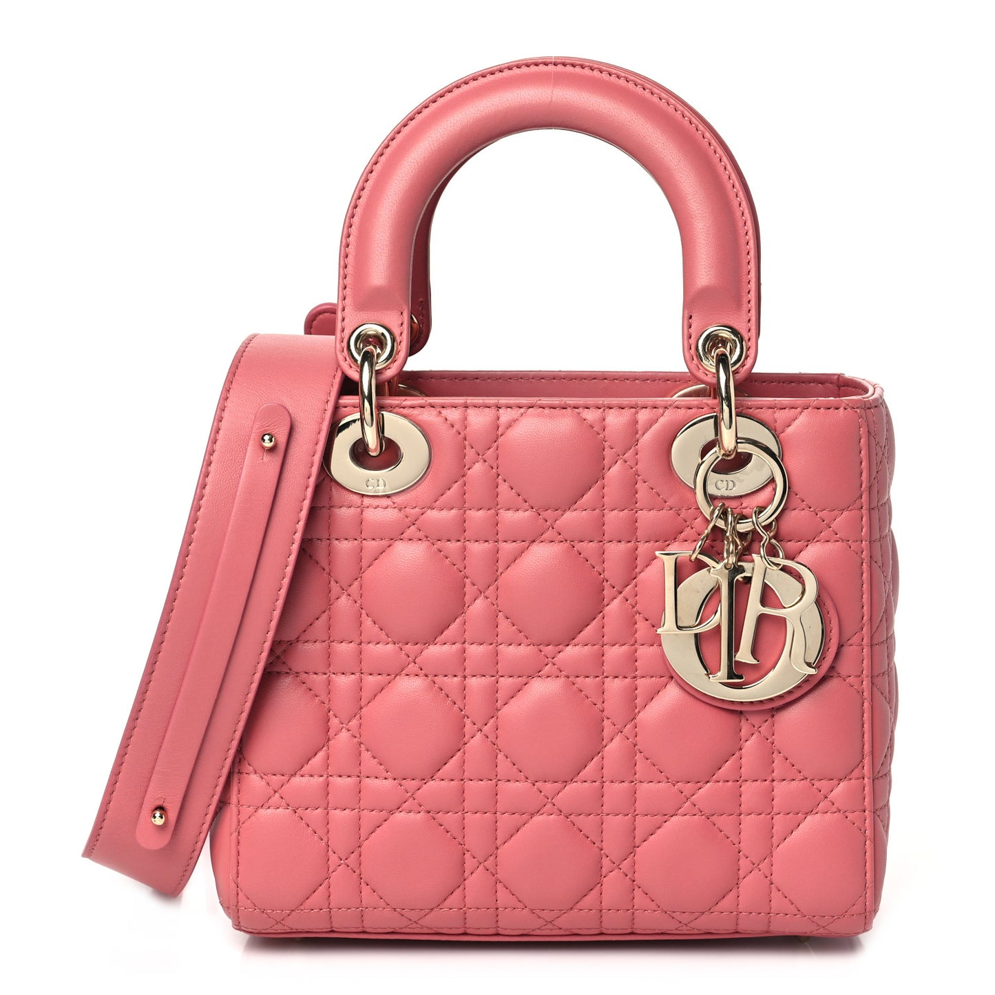 Lambskin Cannage Small My ABCDior Lady Dior Pink Honey