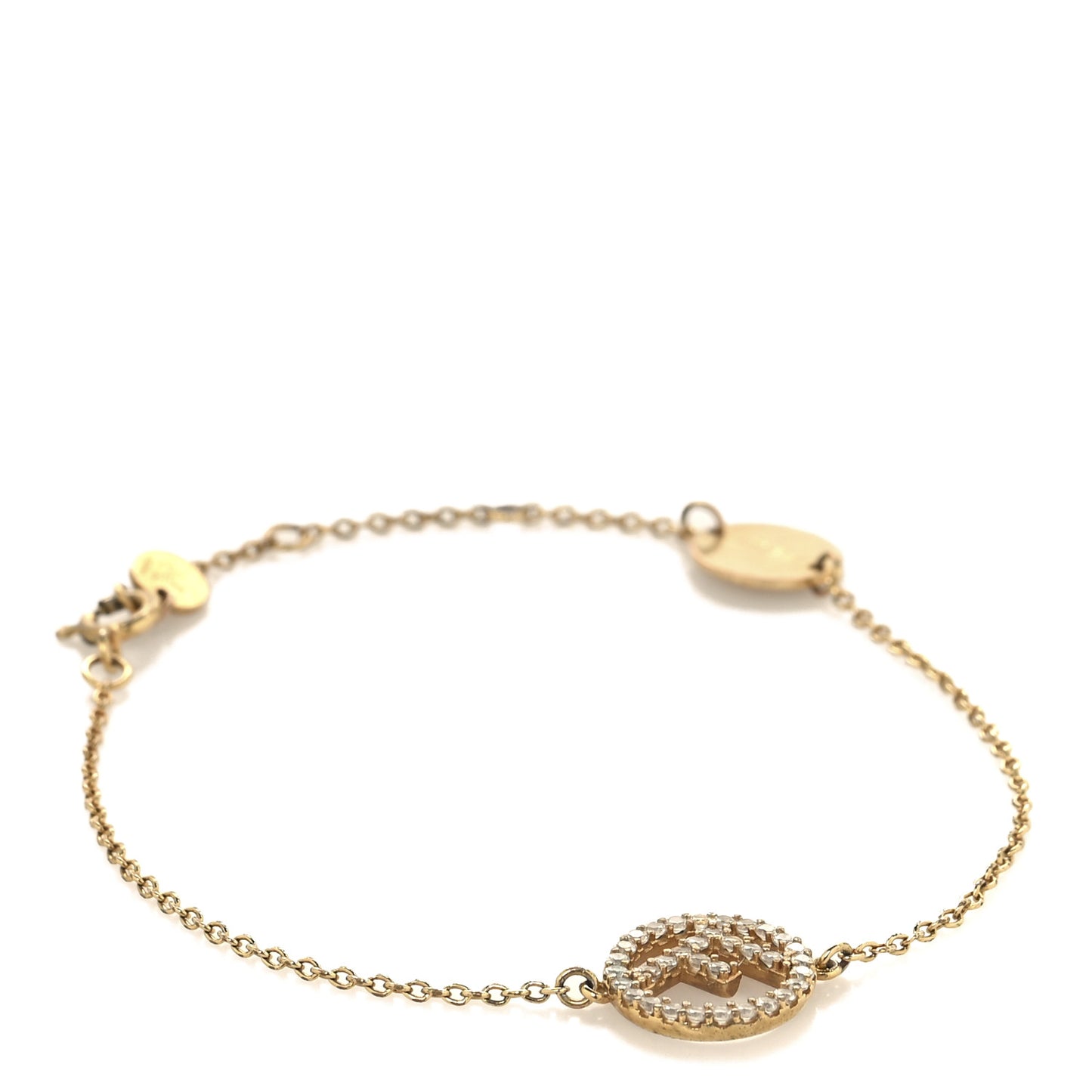 Metal Crystal F is Fendi Bracelet Gold