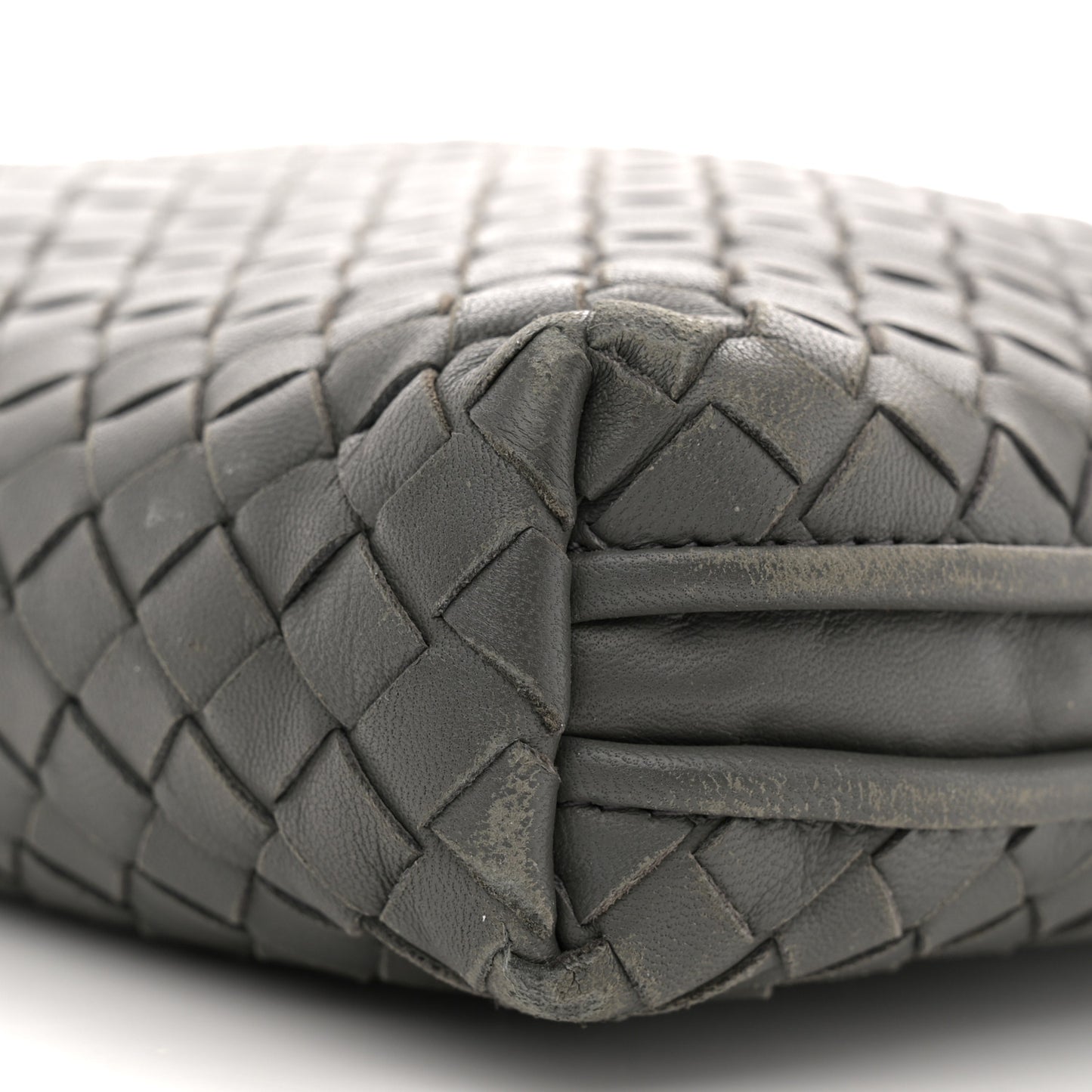 Nappa Intrecciato Nodini Crossbody Messenger New Light Grey