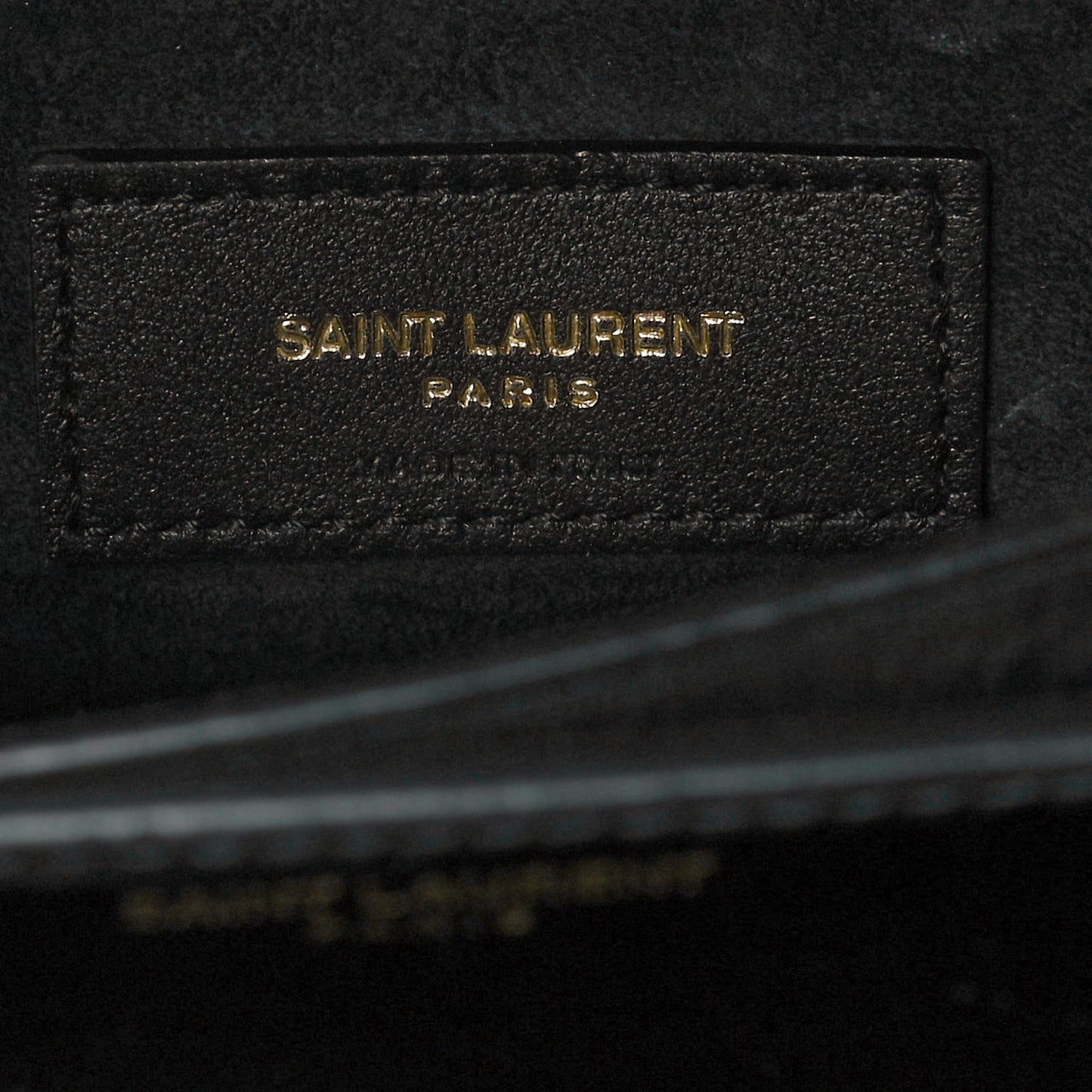 Calfskin Crocodile Embossed Medium Monogram Sunset Black