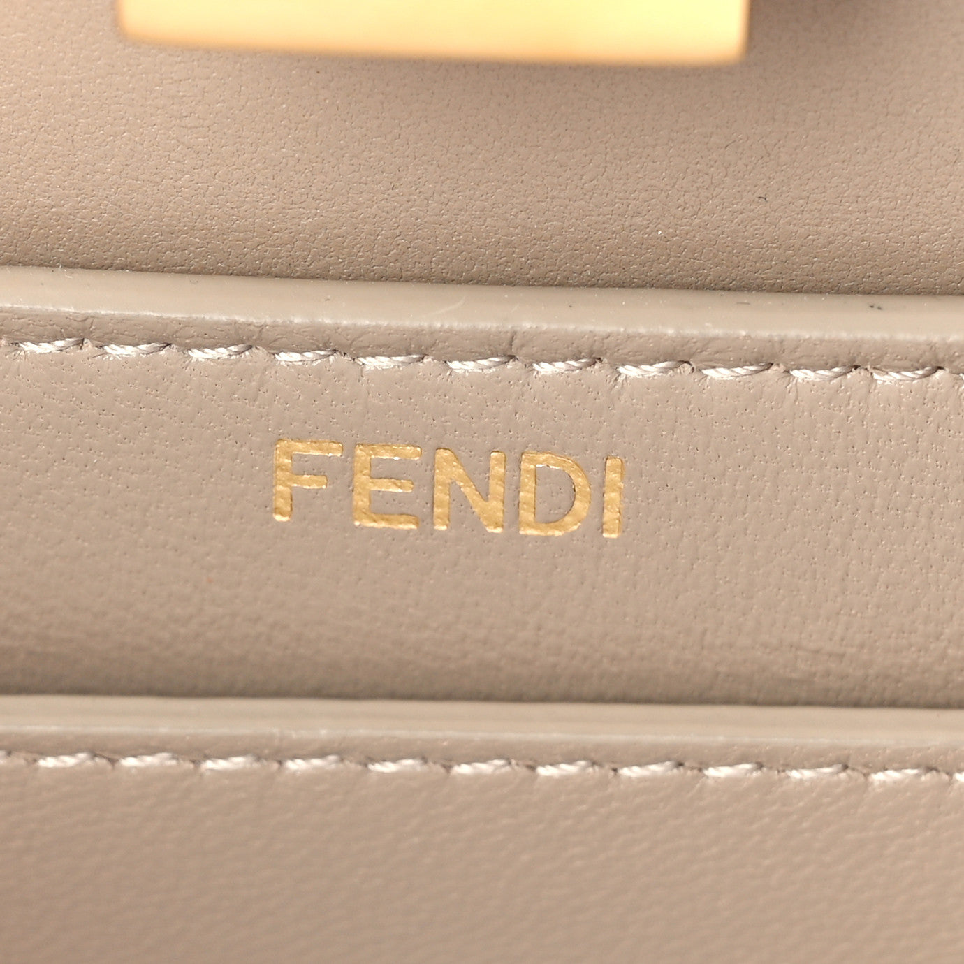Fendi Vitello Grace Shiny Nappa Helix Woven Small Peekaboo I SEE U Satchel Tortora Miele Scuro White Rice 6 of 9