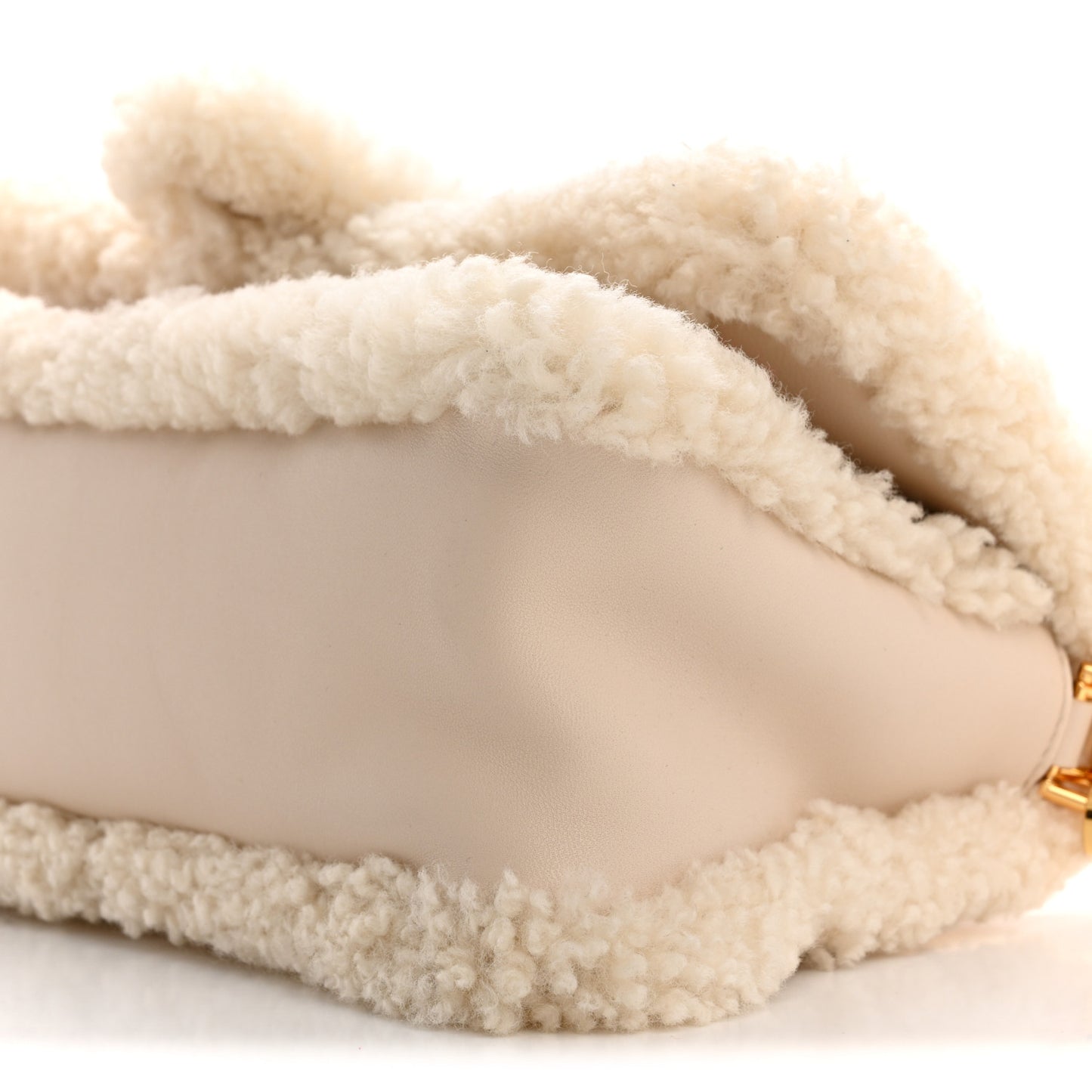 Calfskin Shearling Le Bambimou Ivory