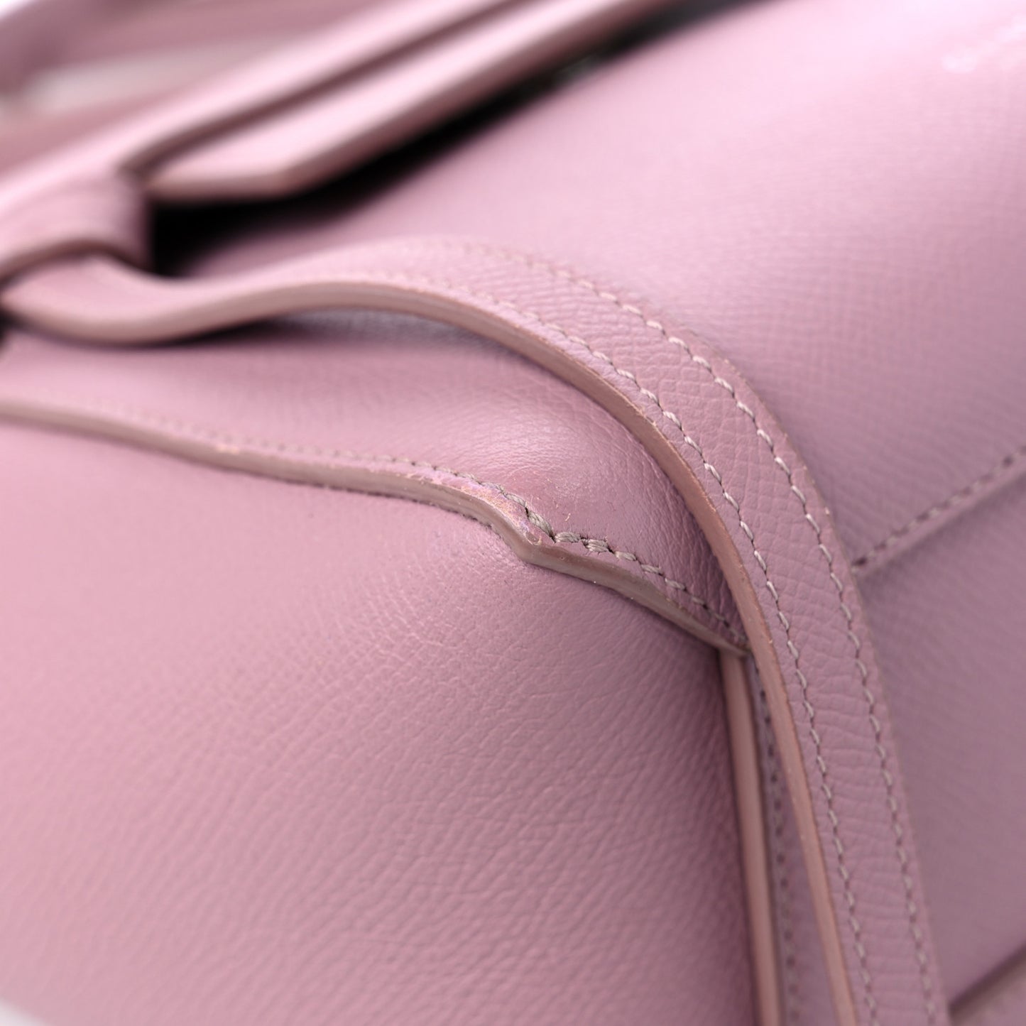 Grained Calfskin Nano Belt Bag Rose Quartz