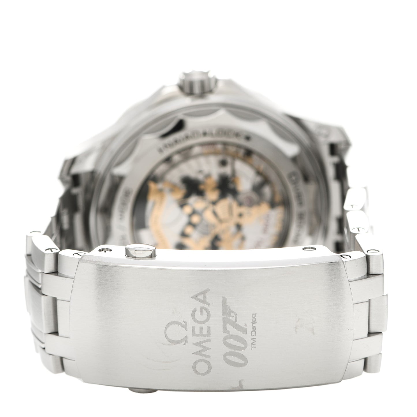 Stainless Steel 18K Yellow Gold 42mm Seamaster 300M James Bond 007 Automatic Watch Black 210.22.42.20.01.004