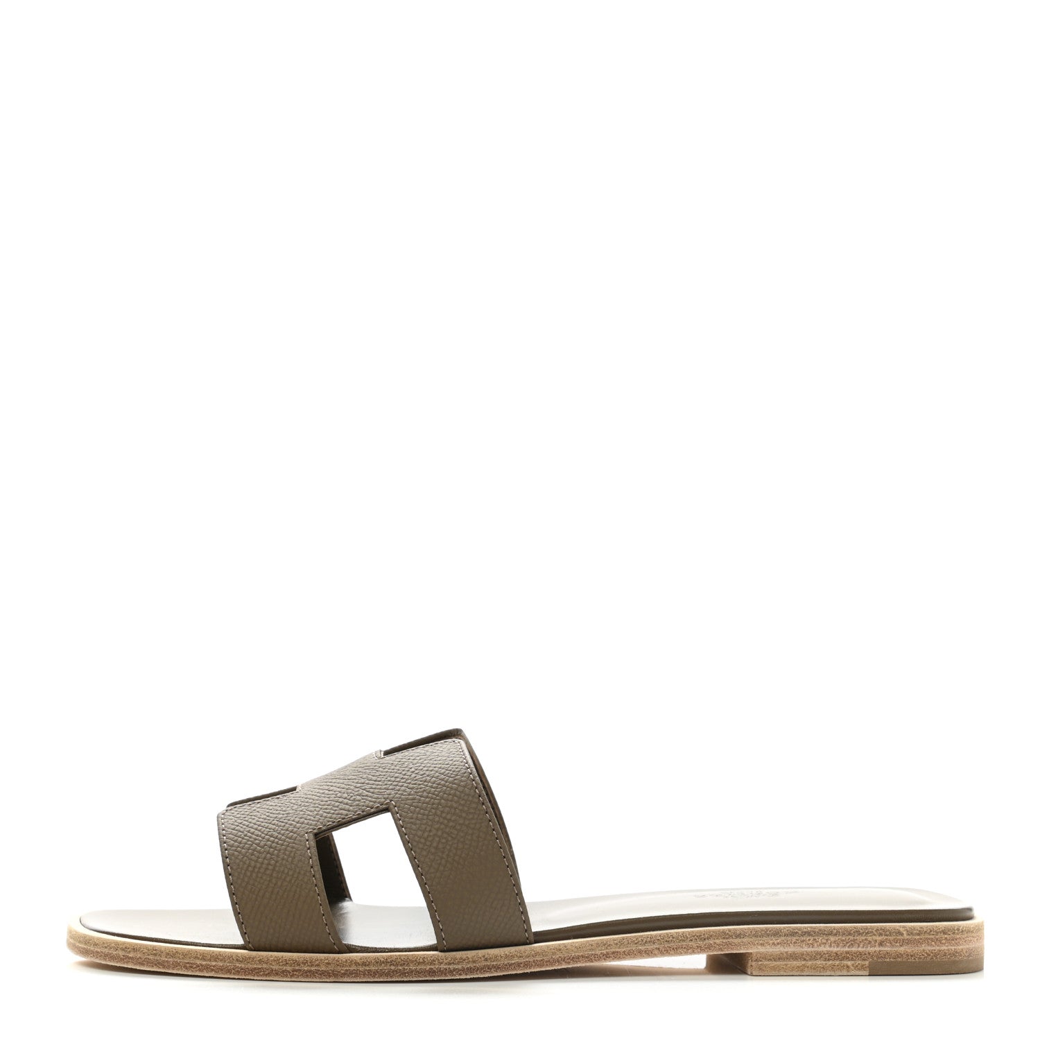 Hermes Epsom Oran Sandals 37 Etoupe 1 of 9