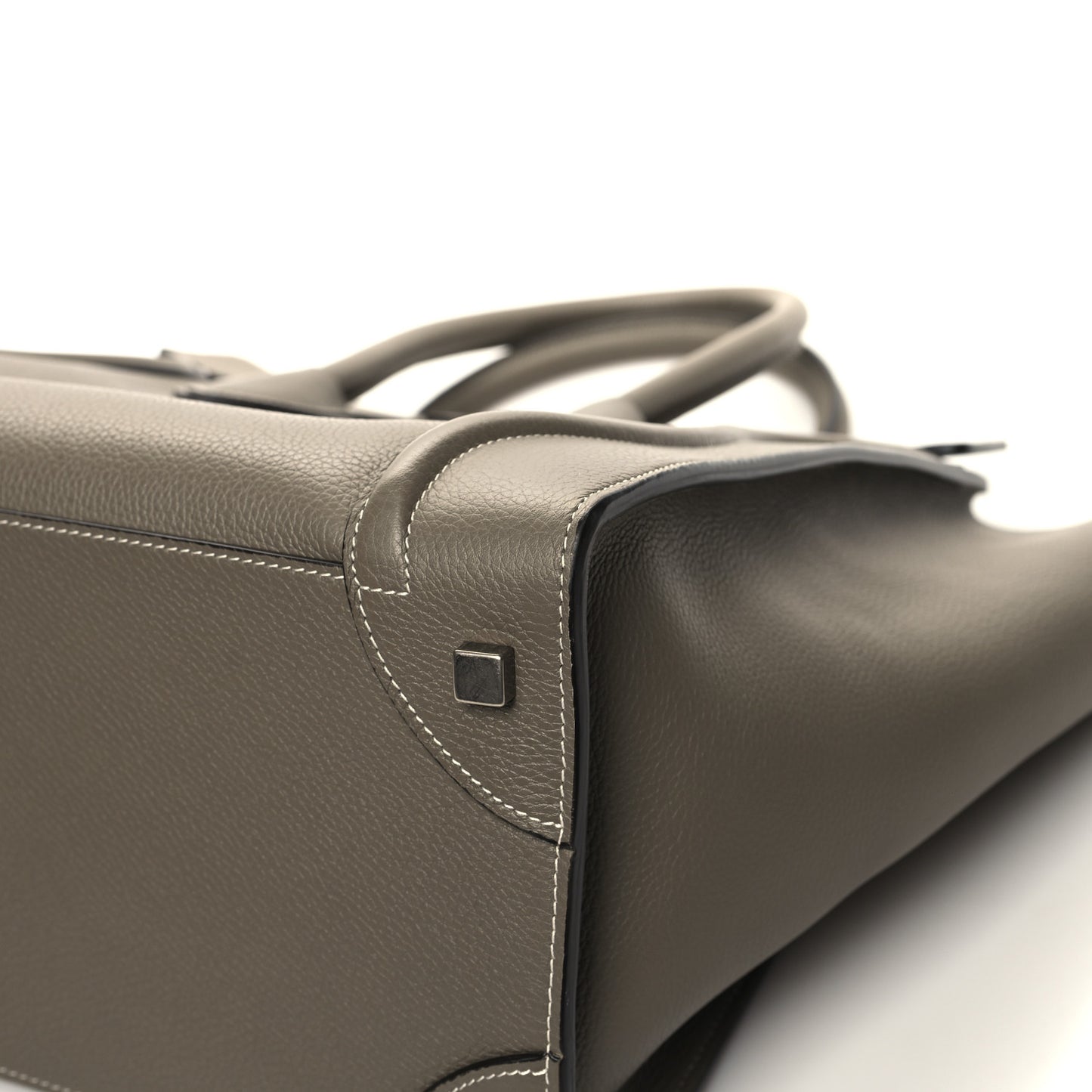Drummed Calfskin Mini Luggage Souris