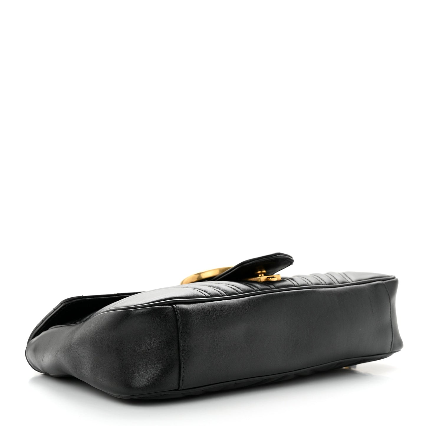 Calfskin Matelasse Medium GG Marmont Shoulder Bag Black