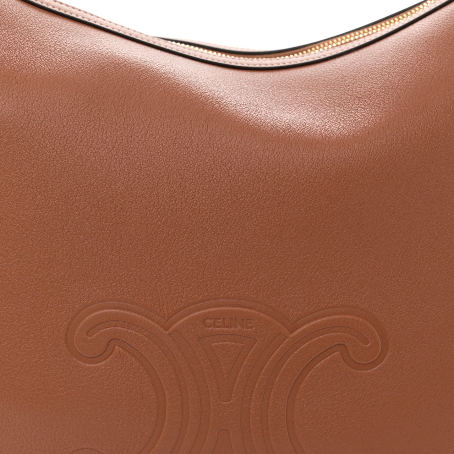 Supple Calfskin Large Triomphe Heloise Shoulder Bag Tan