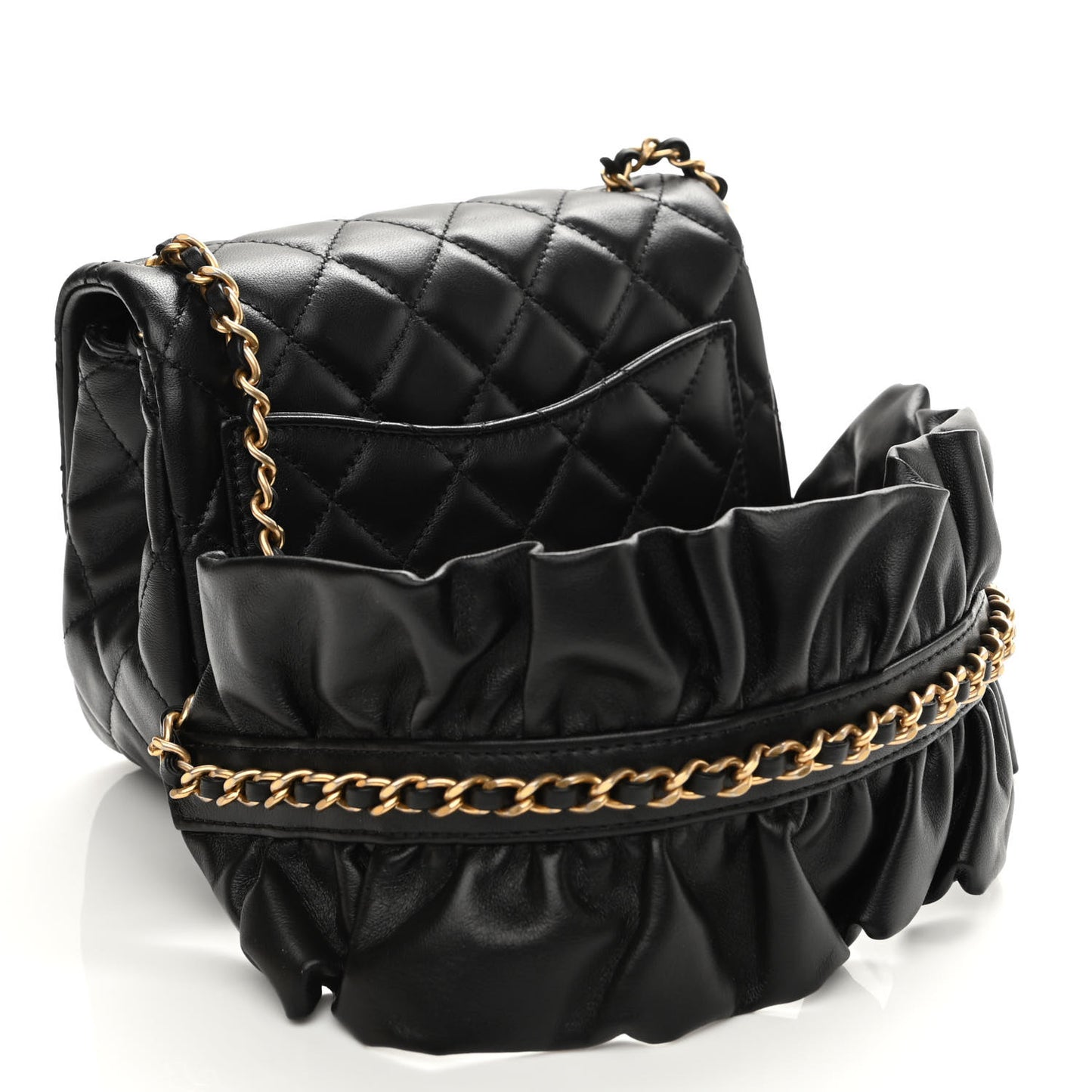 Lambskin Quilted Mini Romance Square Flap Black