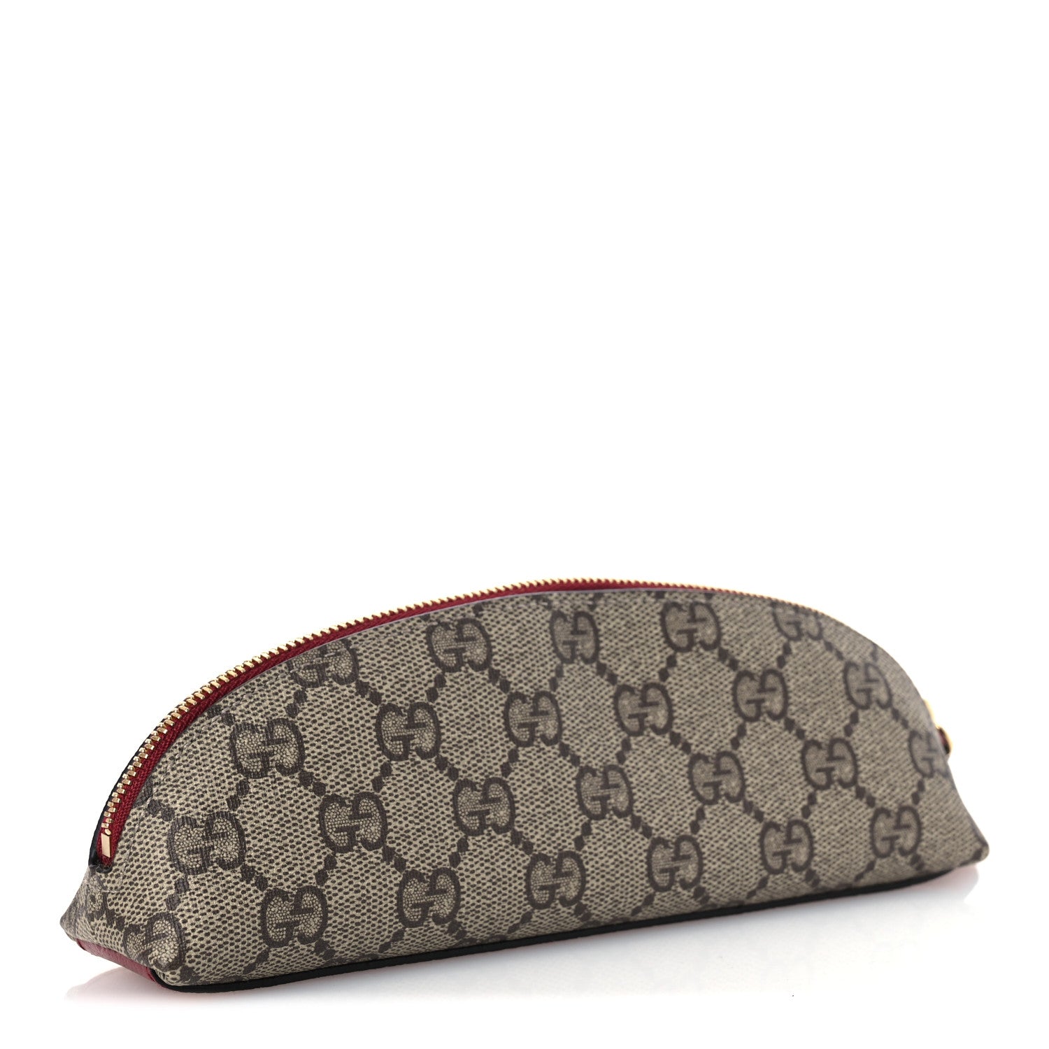 Gucci GG Supreme Monogram Cat Pencil Case Beige Ebony 3 of 9