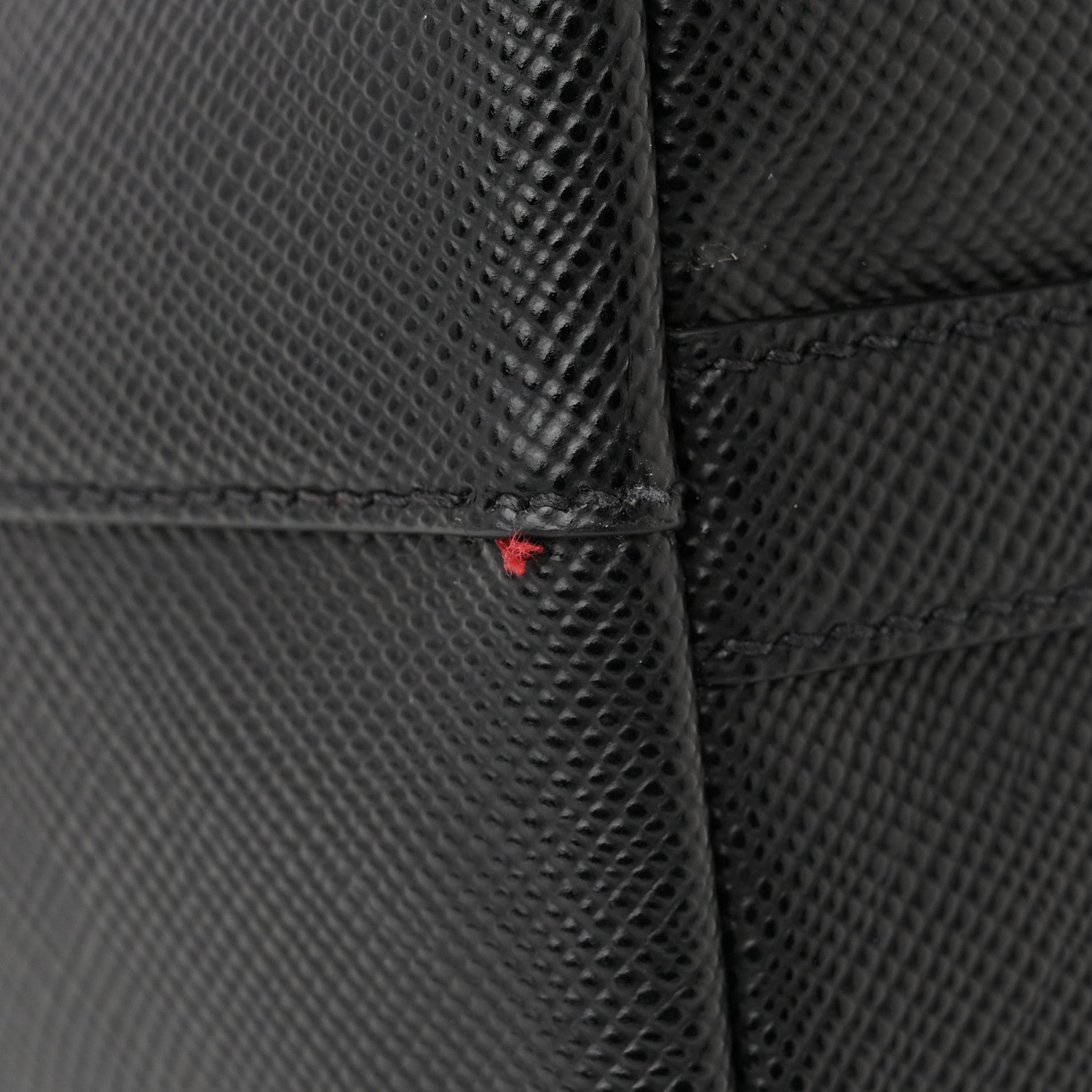 Prada Saffiano Cuir Shopping Tote Black Fuoco 12 of 17